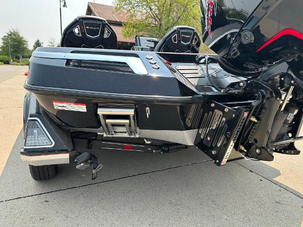 2025 Ranger Z520R Cup-Equipped boat trailer, rear view, parked on pavement.