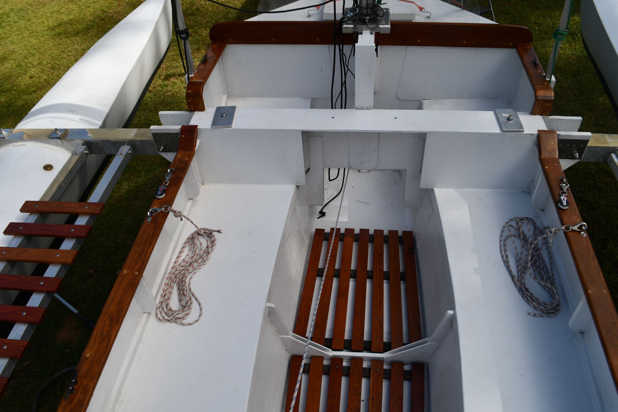 Interior view of a Custom Strike 18 boat, year 2020.