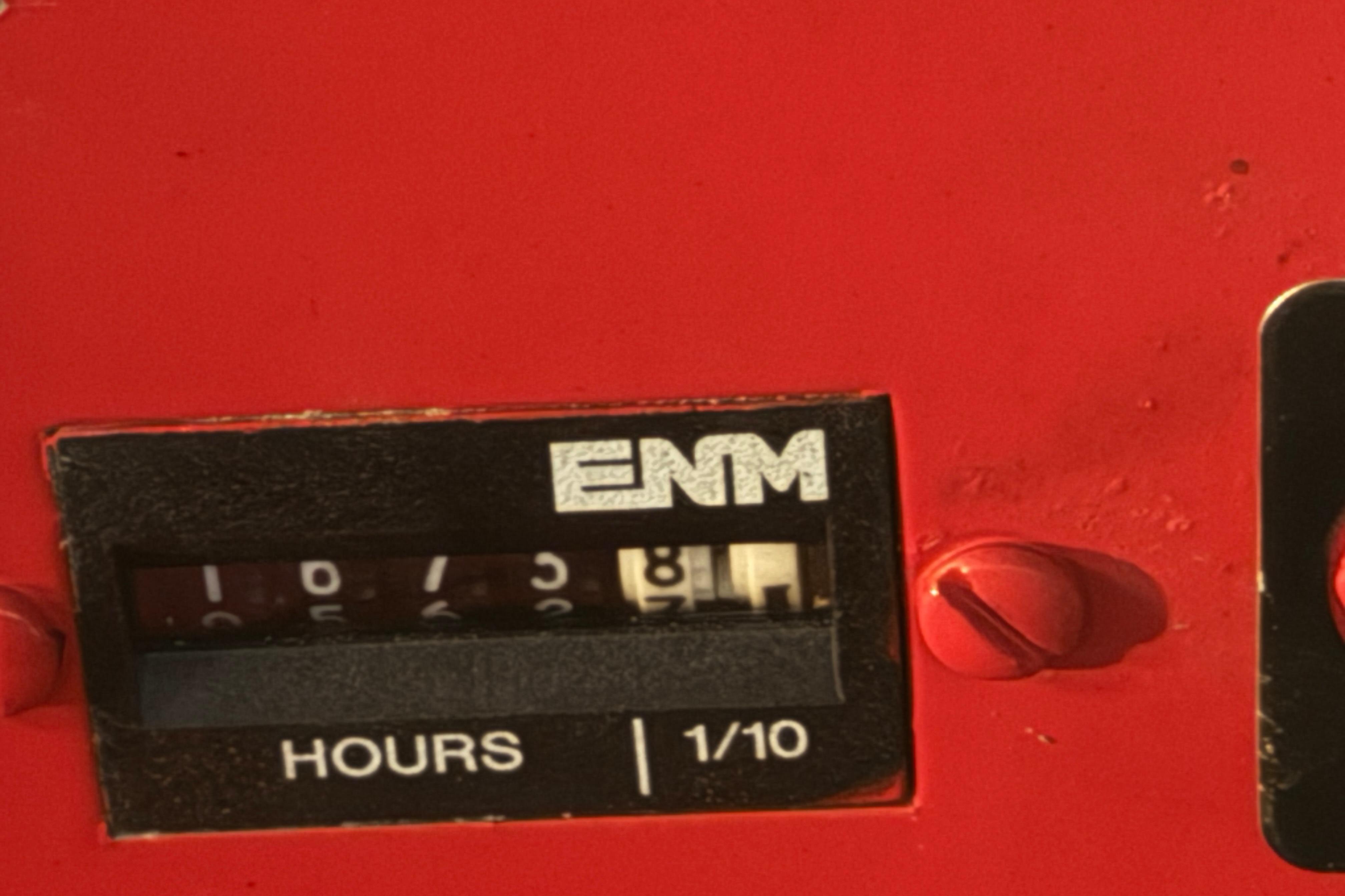 Hour meter on a 2001 Sea Ray 380 Sundancer boat dashboard.