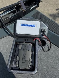 Lowrance device on Ranger RT198P boat, year 2025.