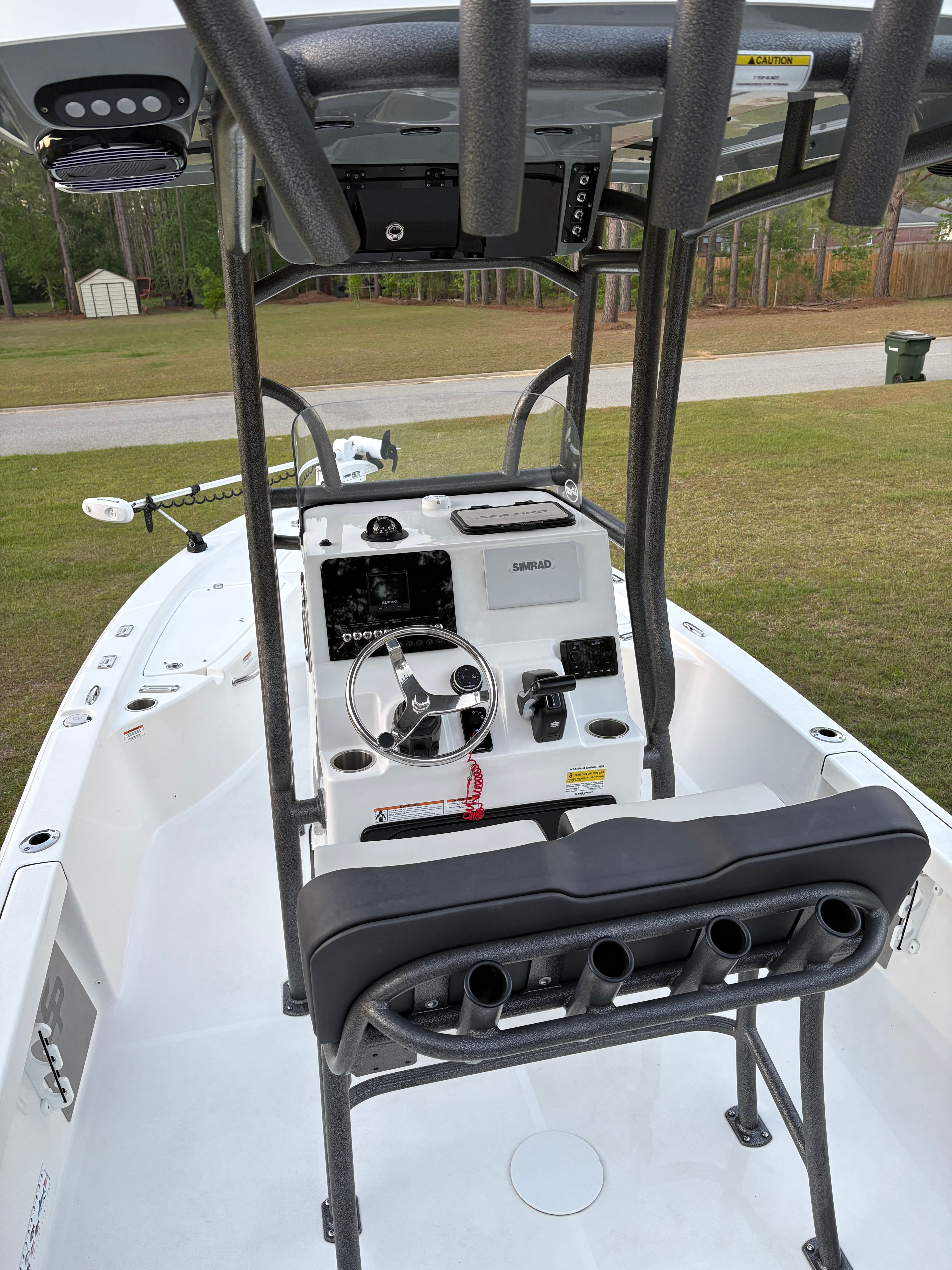 Interior view of the 2025 Sea Pro 230 Bay boat.