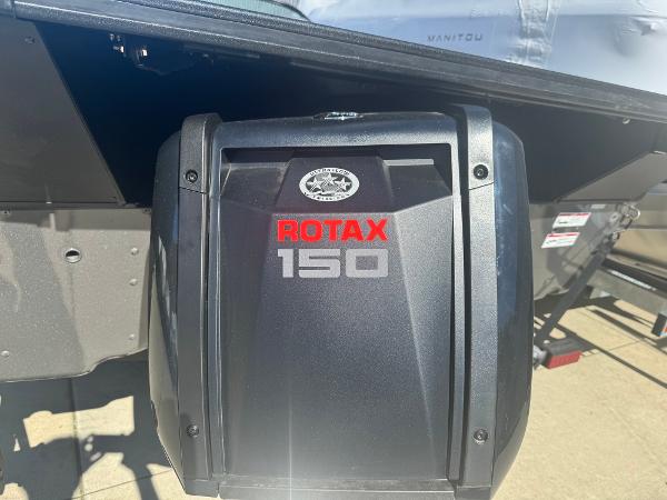 2025 Alumacraft Trophy 185X SC Rotax 150 engine detail.