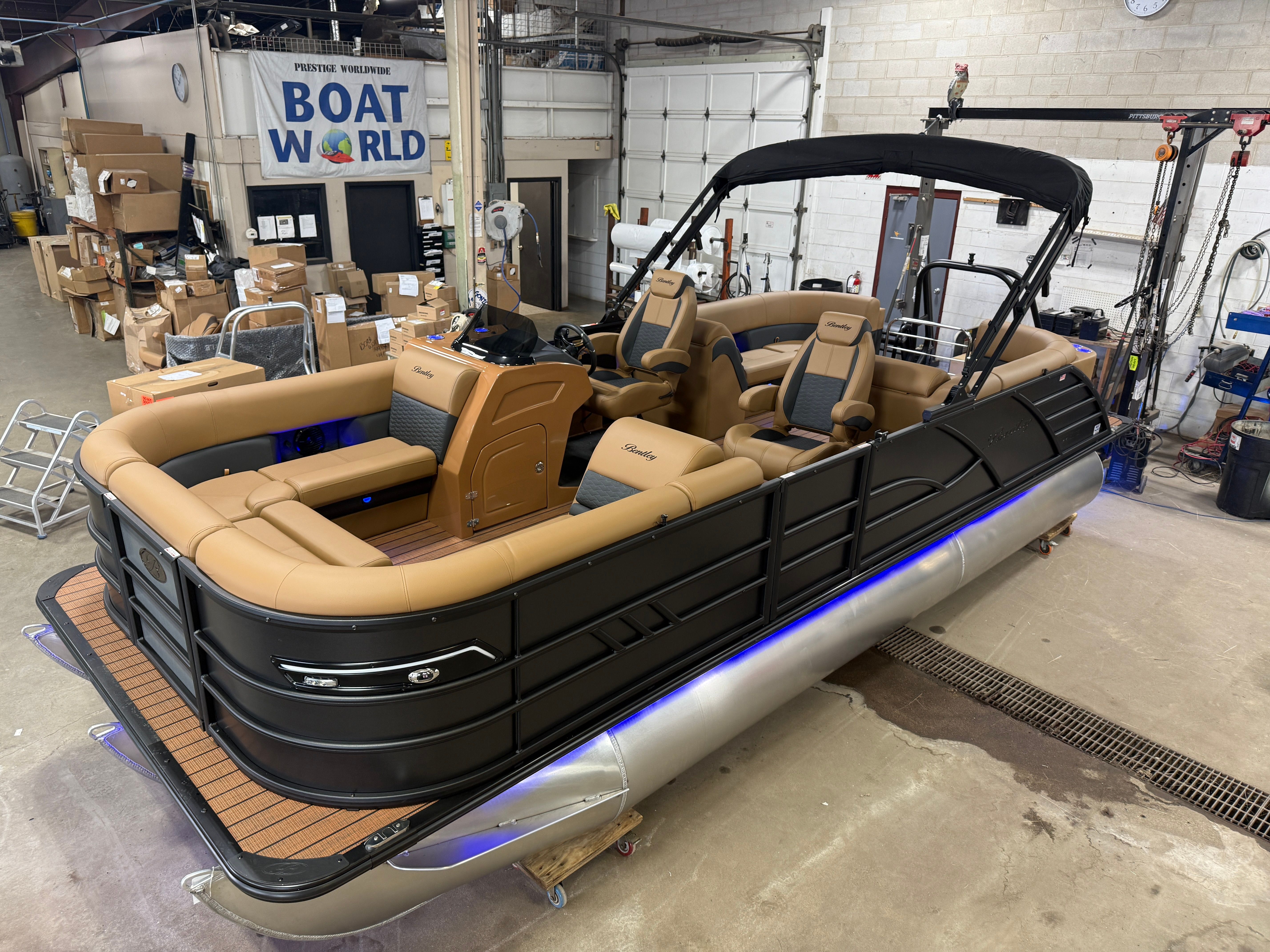 2026 Bentley Pontoons Elite 223 Admiral Quad Lounge Tritoon