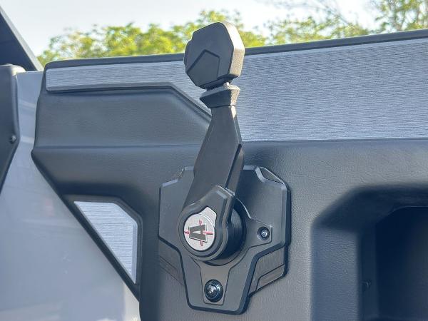 2025 Axis A225 boat throttle lever, close-up view with modern design.