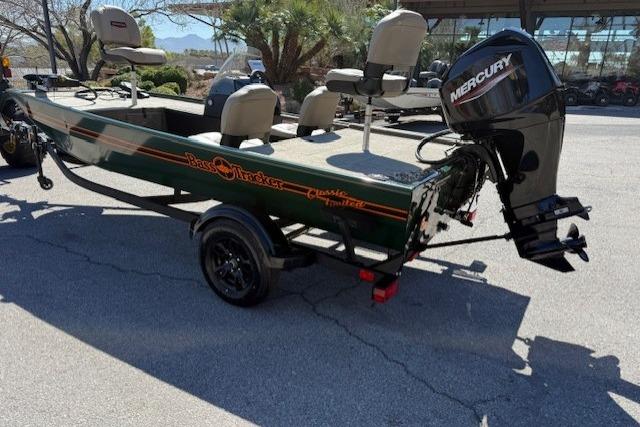 2026 Tracker Bass Tracker Classic Limited boat with Mercury outboard motor on trailer.
