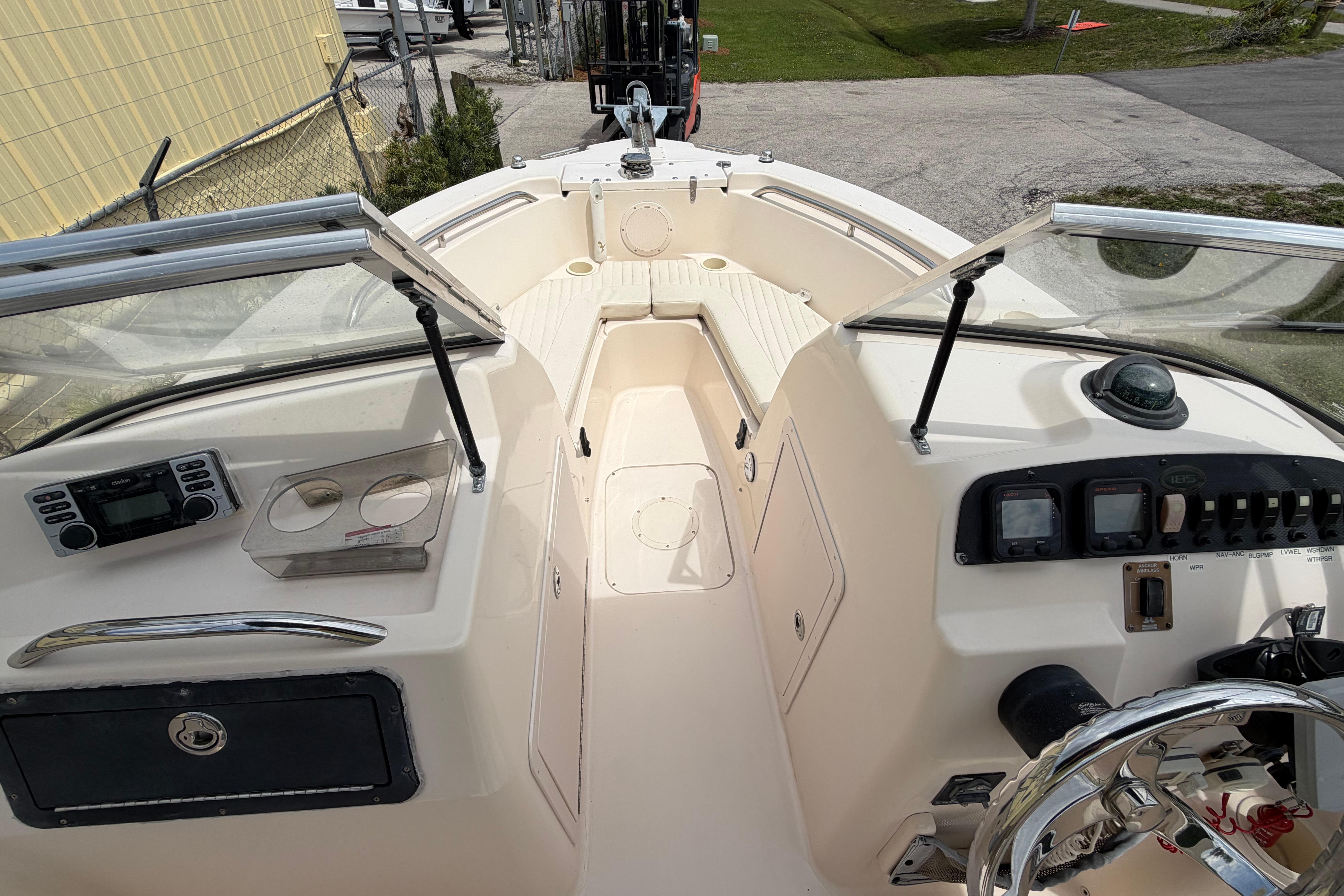 2006 Grady-White Tournament 185 boat interior with dual consoles and steering wheel.