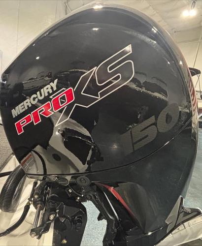 Mercury Pro XS 500 outboard motor on Nitro Z18, 2025 model.