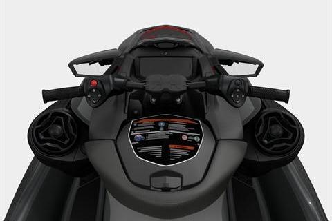 2026 Sea-Doo GTR-X 300 dashboard and handlebars, showcasing sleek design and controls.