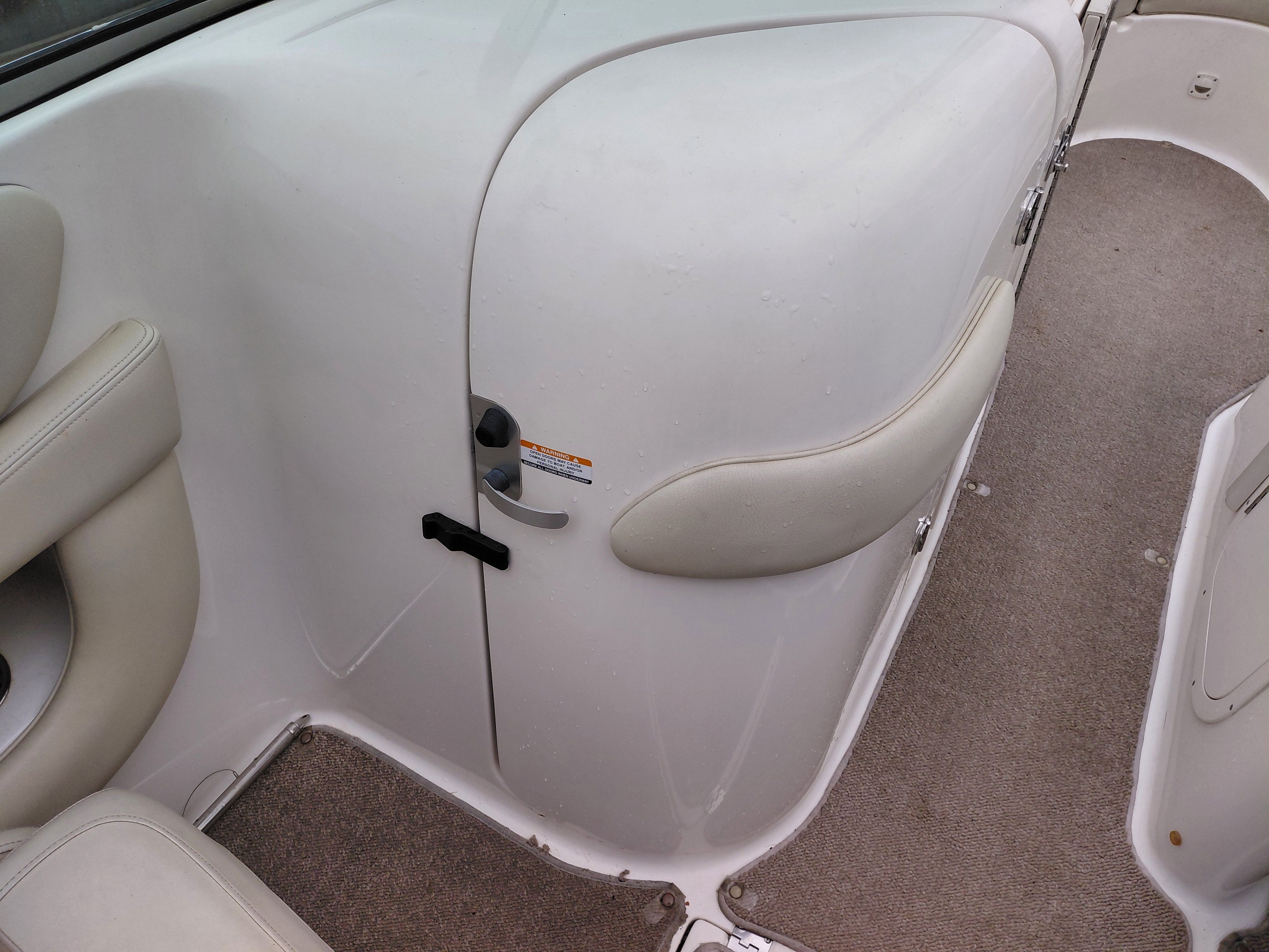Interior of a 2005 Chaparral Sunestra 254 boat.