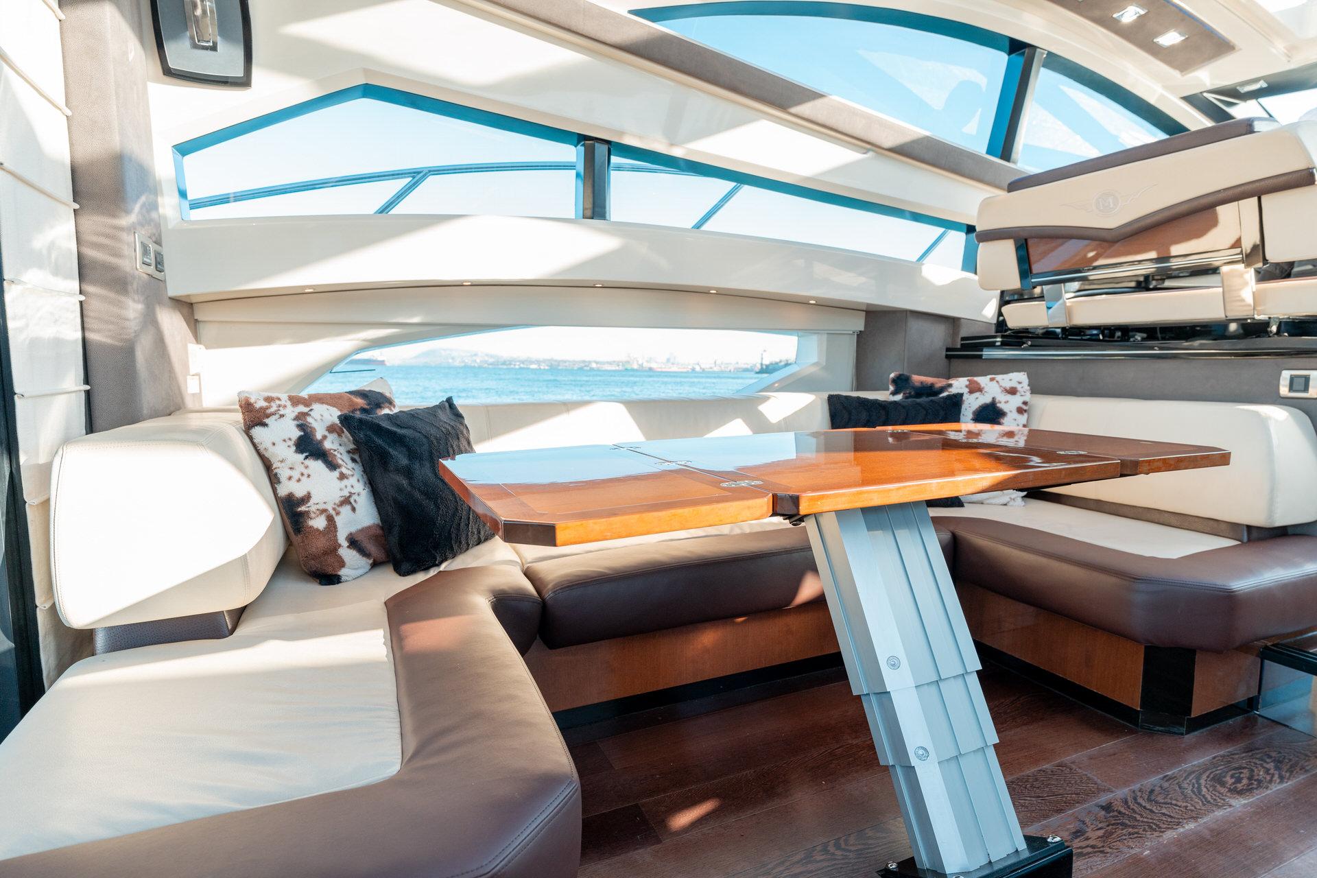 Interior of a 2009 Marquis 500 Sport Coupe yacht.