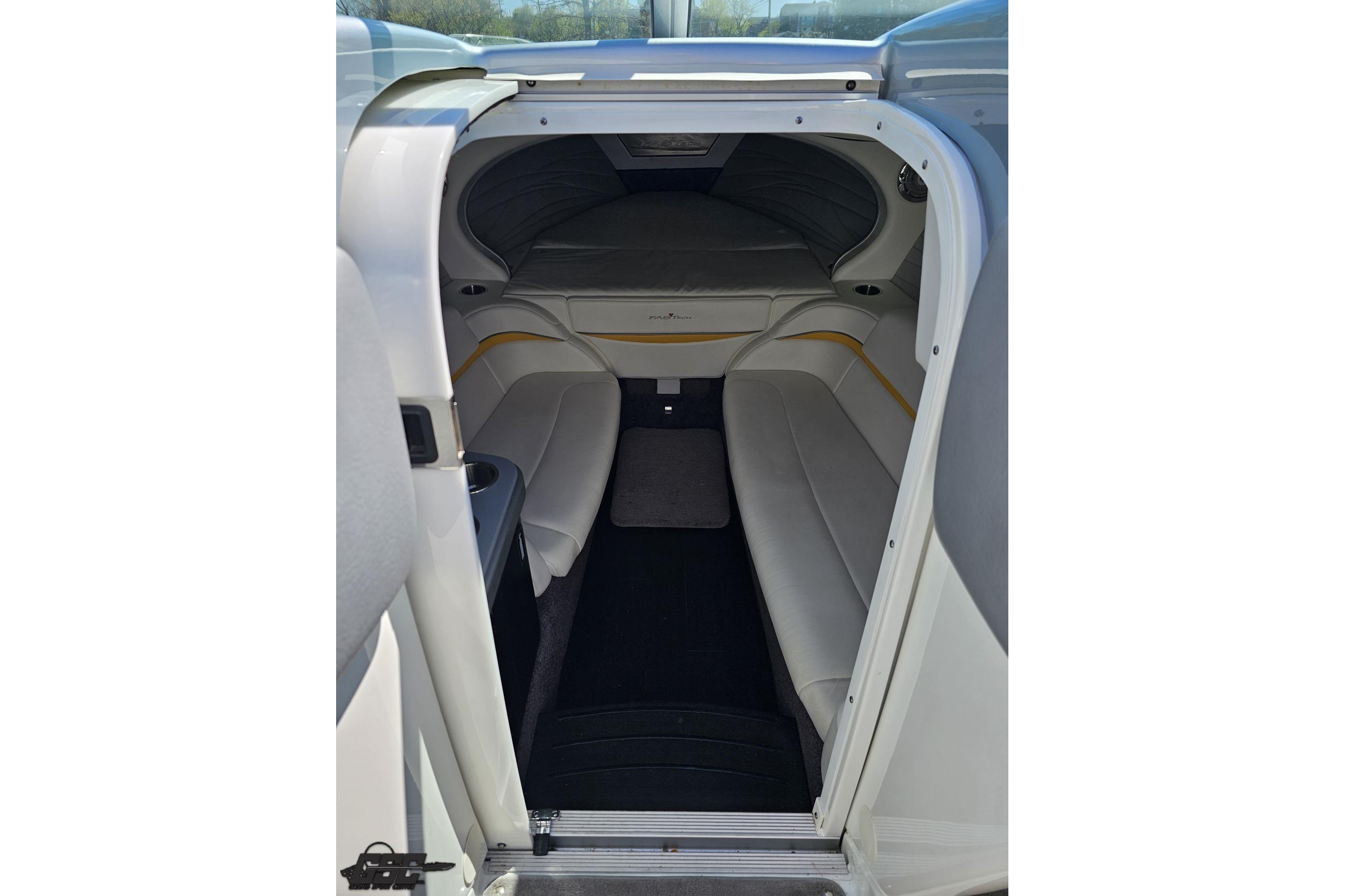 2014 Formula 292 FASTech cabin interior with sleek seating and modern design.