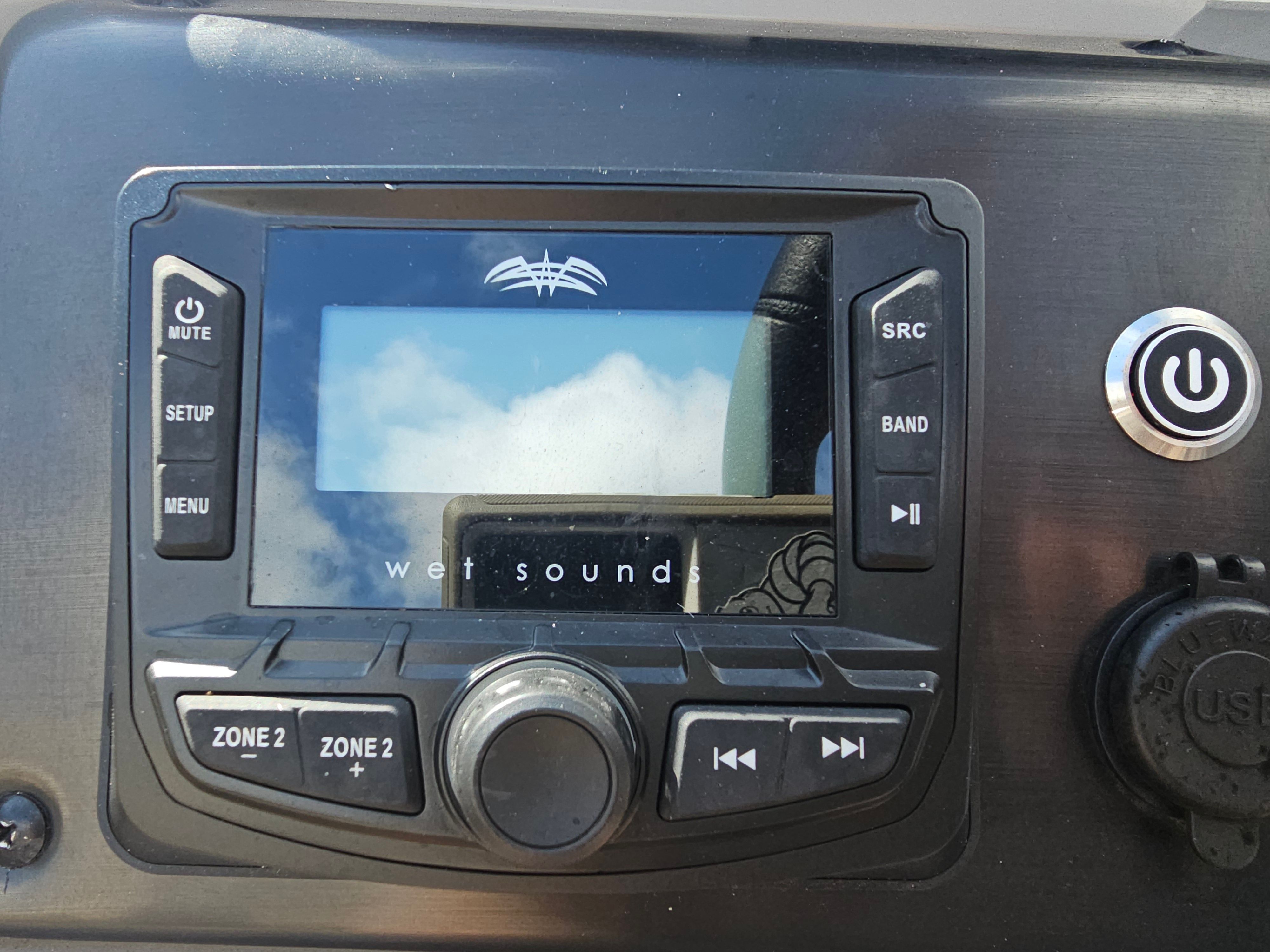 Wet Sounds control on Sun Tracker Fishin' Barge 22 DLX 2024.