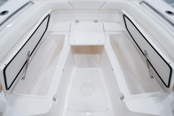 Manufacturer Provided Image: 2024 Grady-White Canyon 271 boat interior storage compartments.