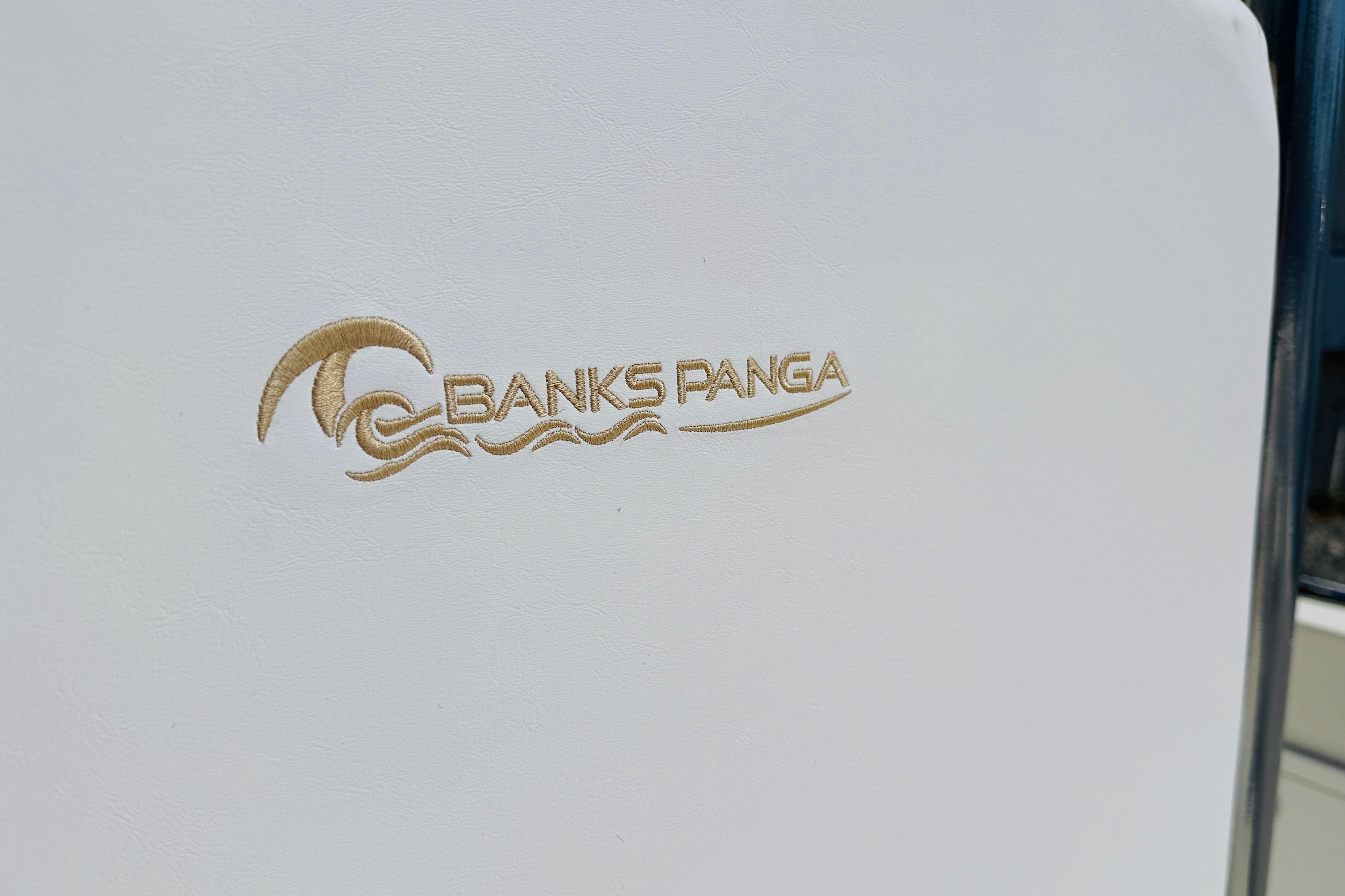 2023 Banks Panga 23 Center Console logo on white surface.