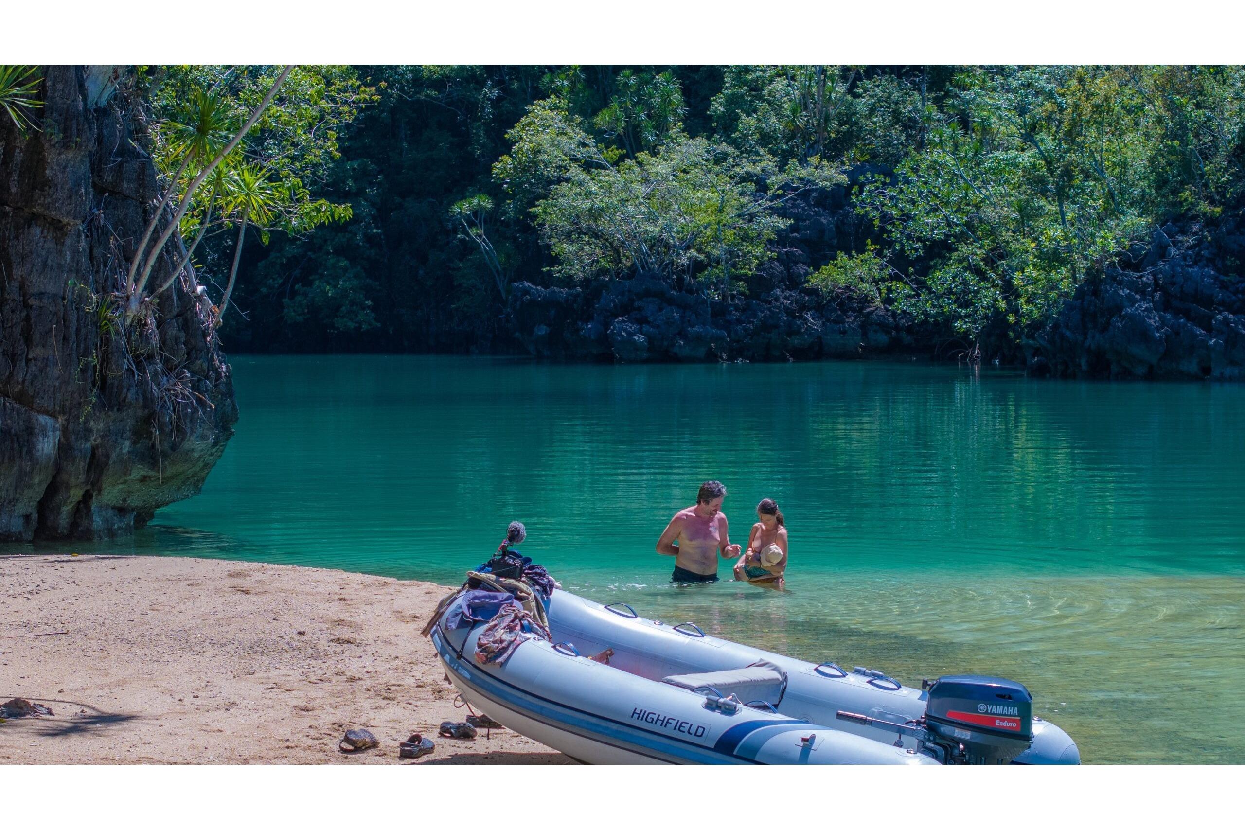 Highfield UltraLite 290LT boat on tropical beach, 2026.