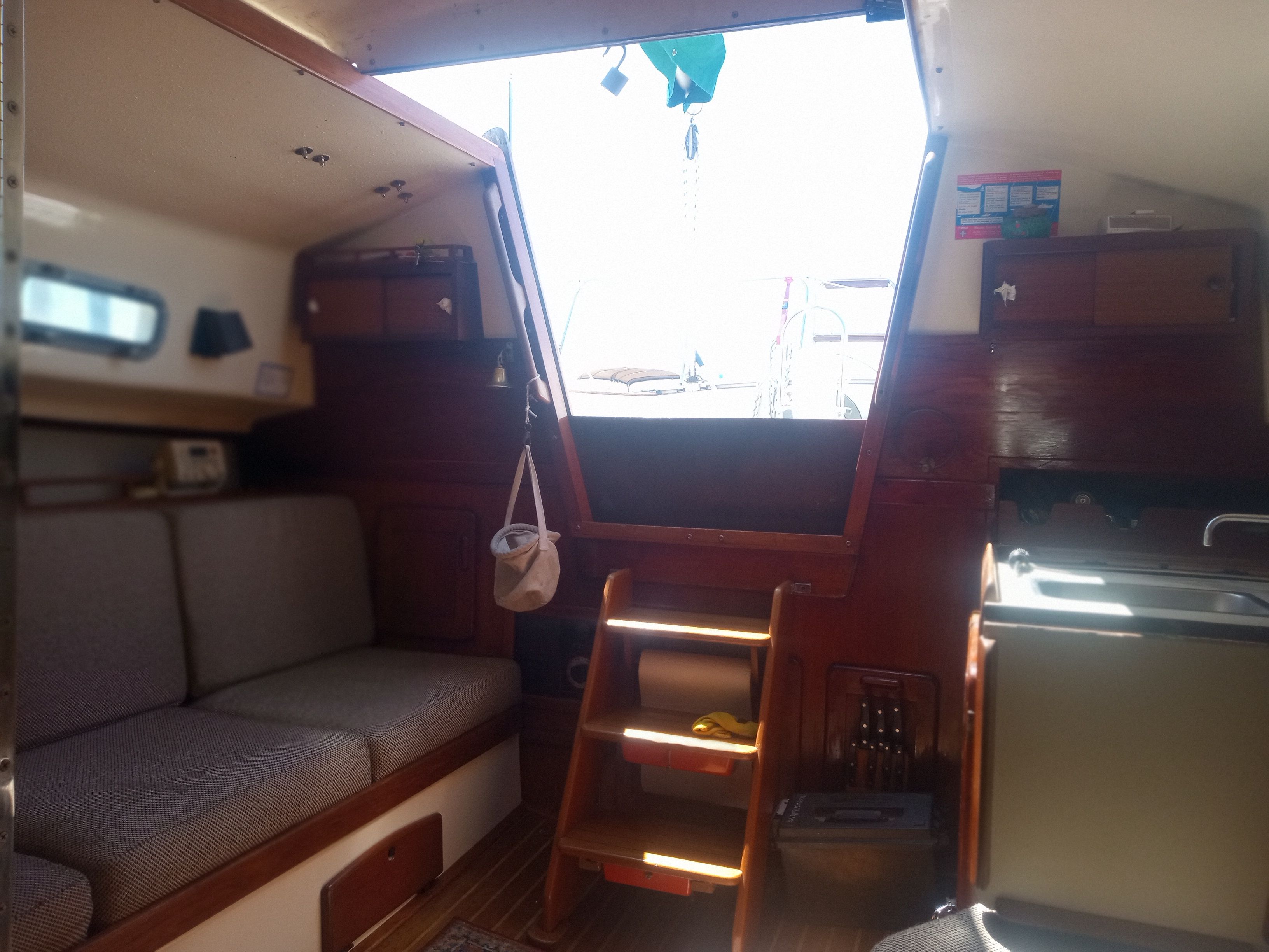 Interior of a 1983 Island Packet MKII yacht.