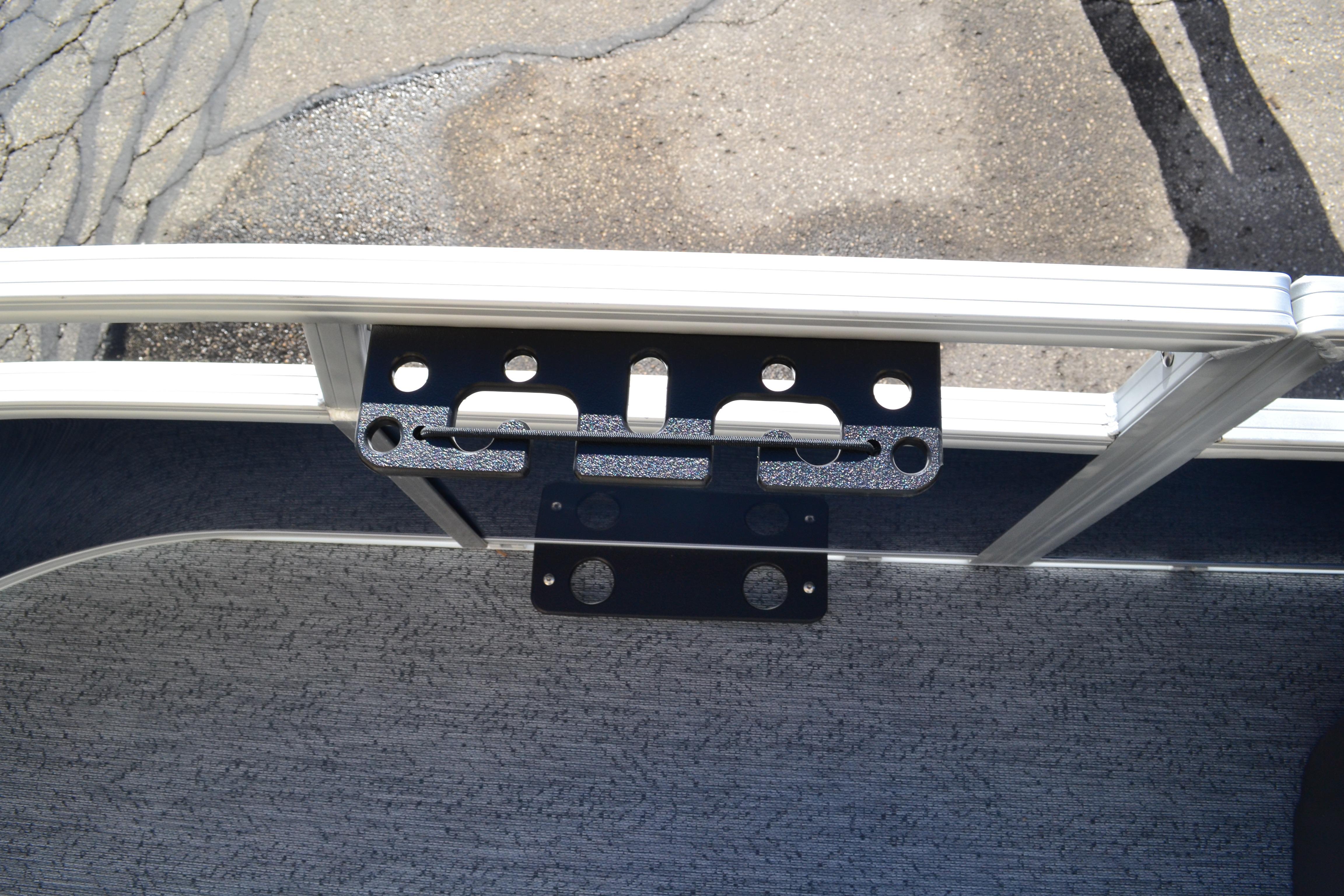 Mounting bracket on 2026 Sun Tracker Bass Buggy 16 XL Select pontoon boat.