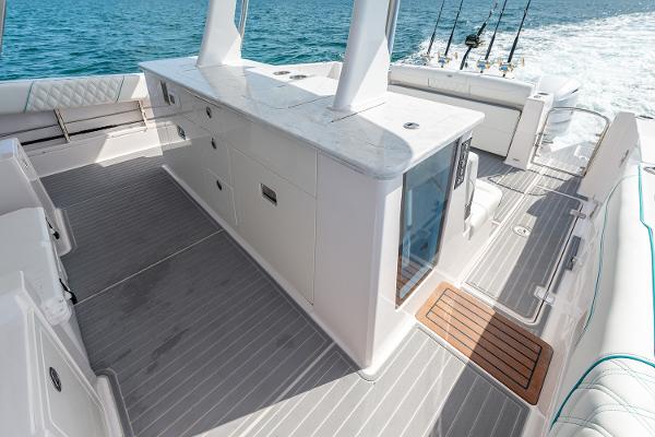 Manufacturer Provided Image: Luxurious 2026 Regal 38 SAV yacht interior with sleek design and modern amenities.