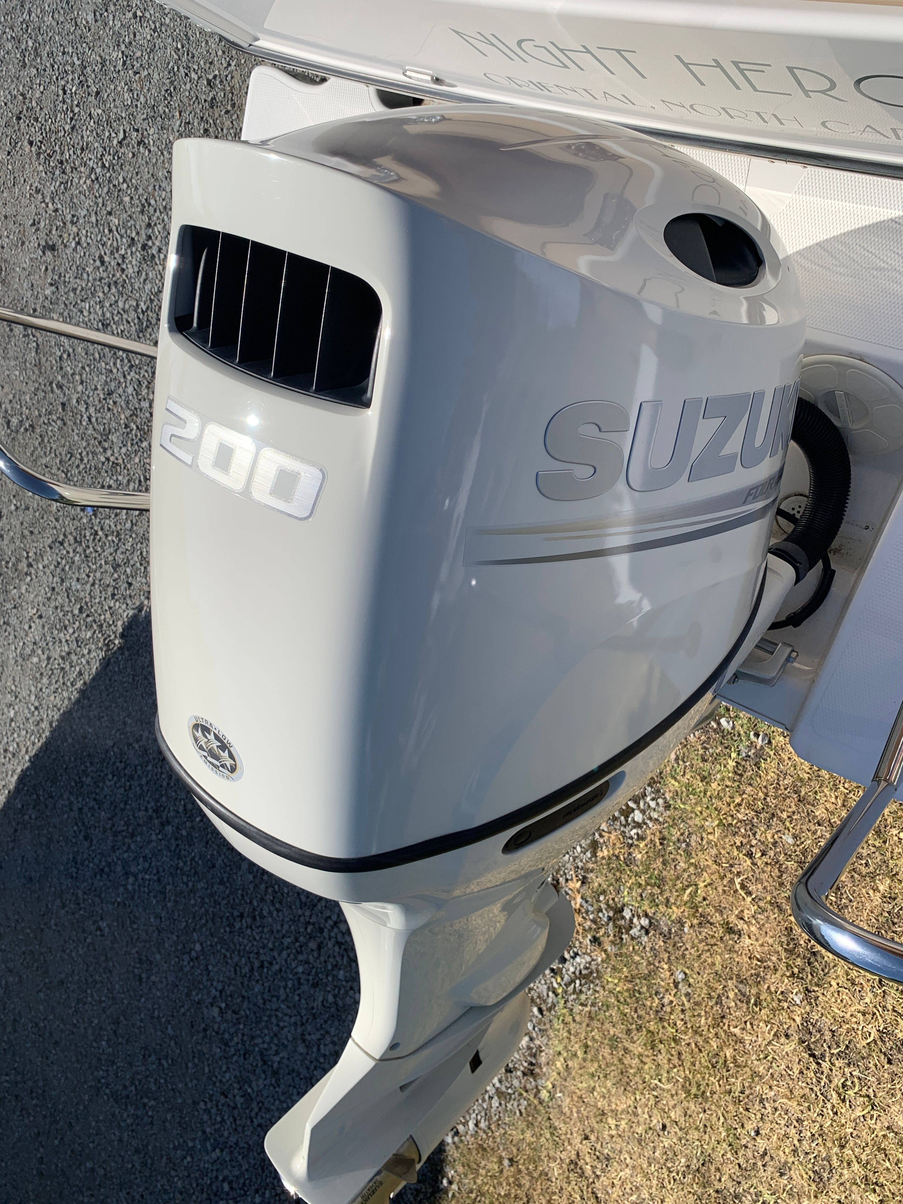 Suzuki 200 outboard motor on 2018 Ranger Tugs R-23.