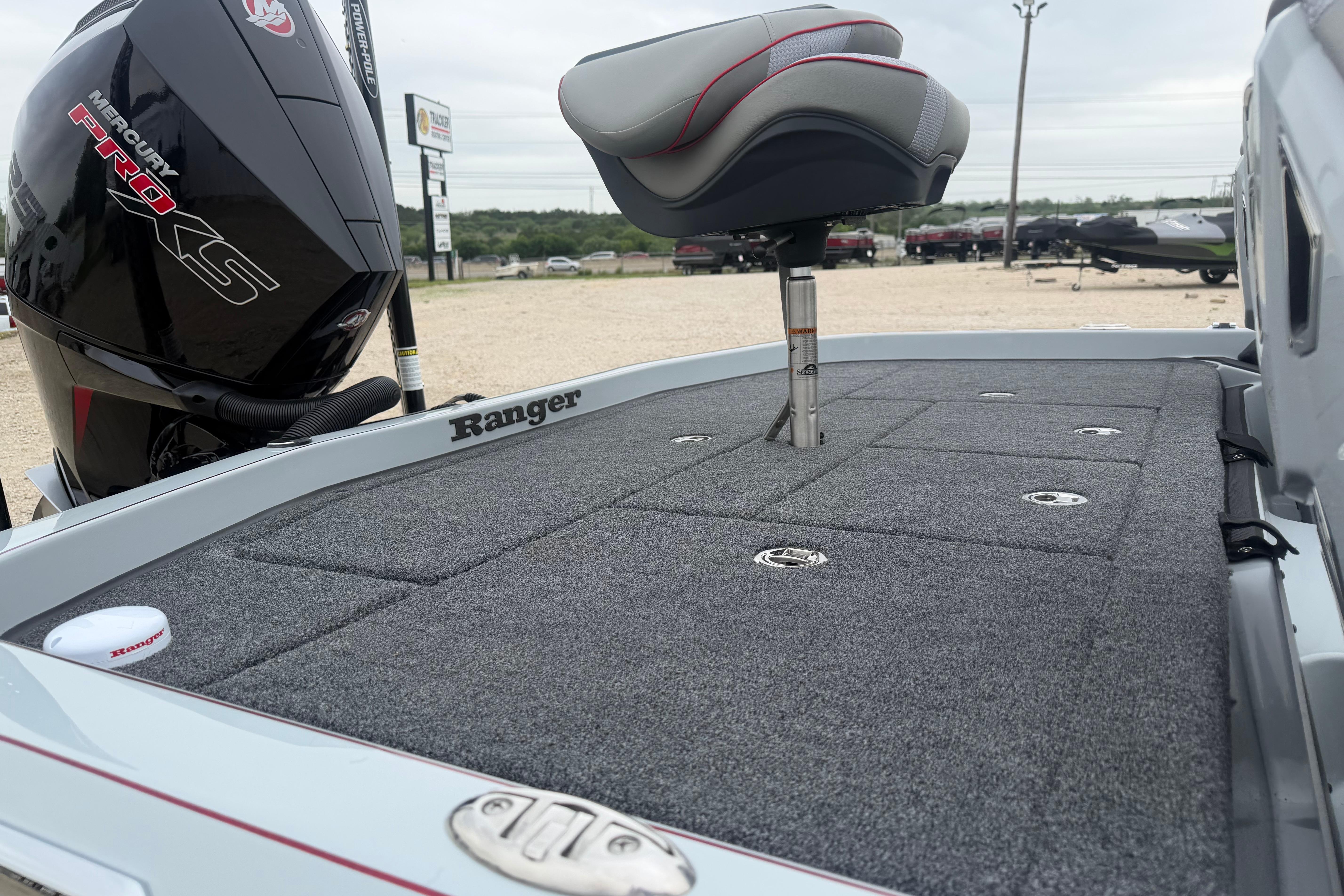 2026 Ranger Z521R Cup-Equipped boat with Mercury Pro XS engine, featuring a spacious deck.