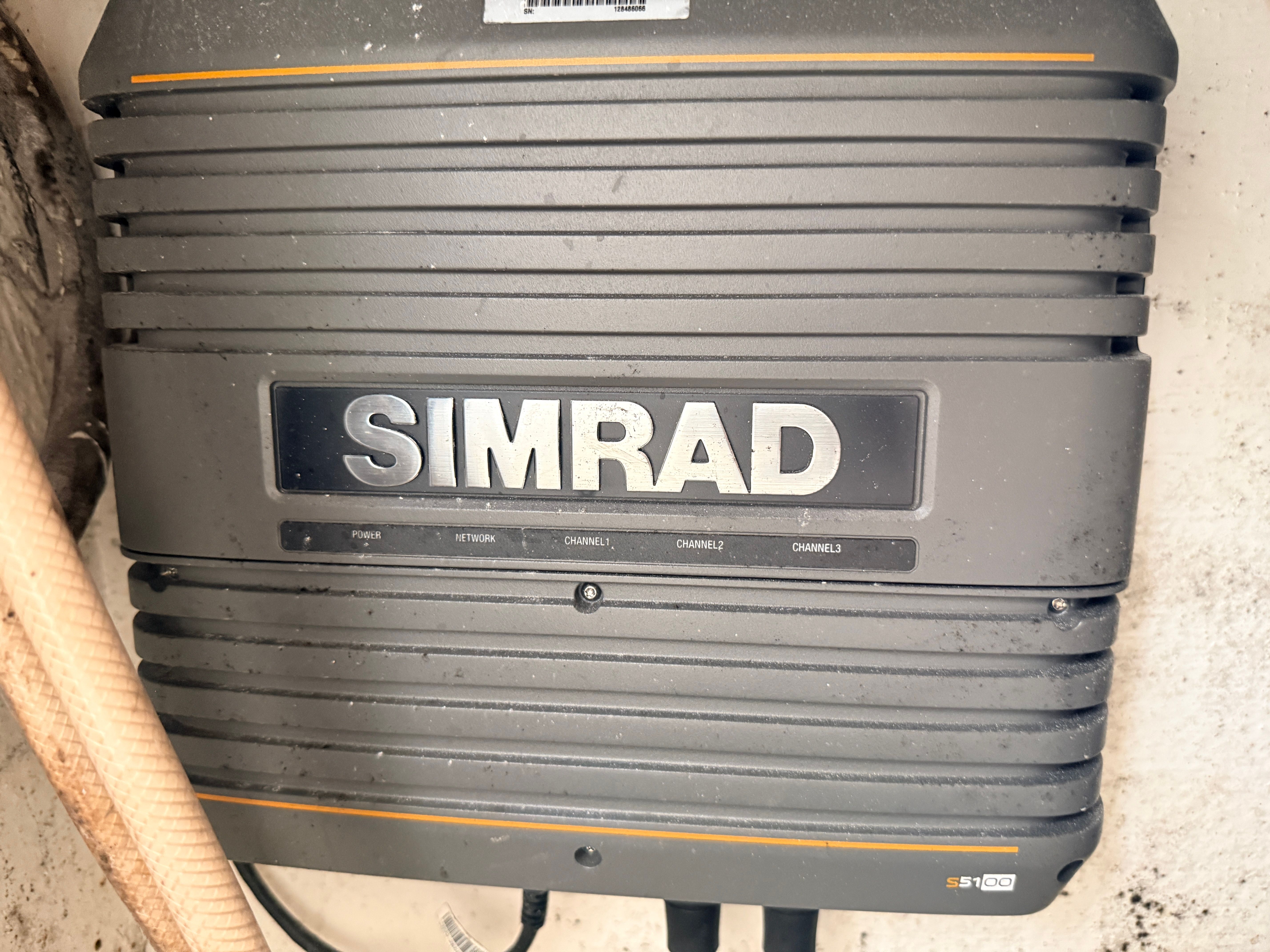 Simrad device in a 2007 Fountain 32 Center Console boat.