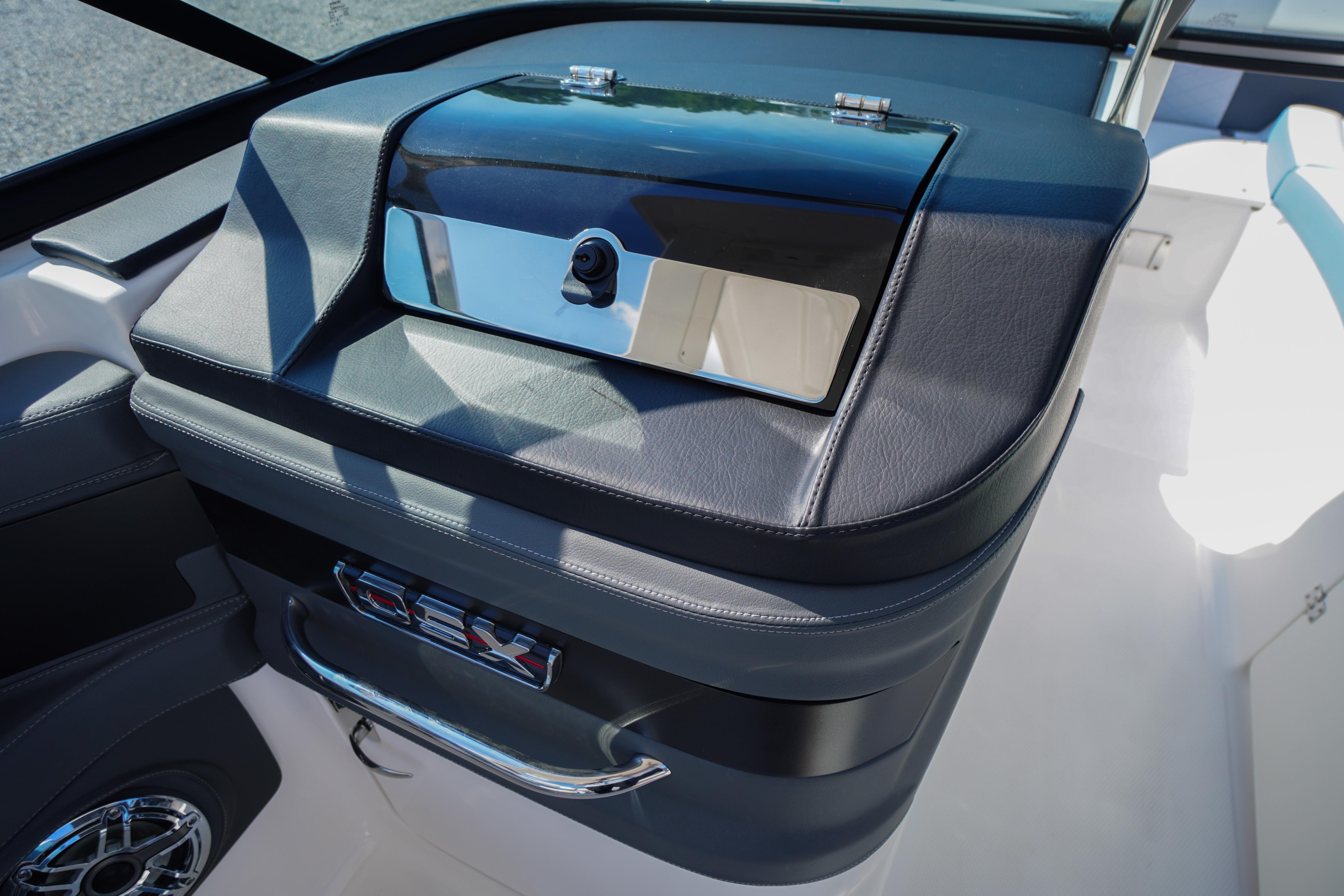 Dashboard of 2026 Chaparral 270 OSX boat with sleek design and modern controls.