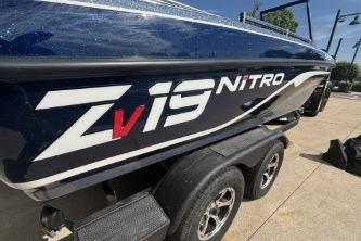 2026 Nitro ZV19 Sport Pro boat on trailer.