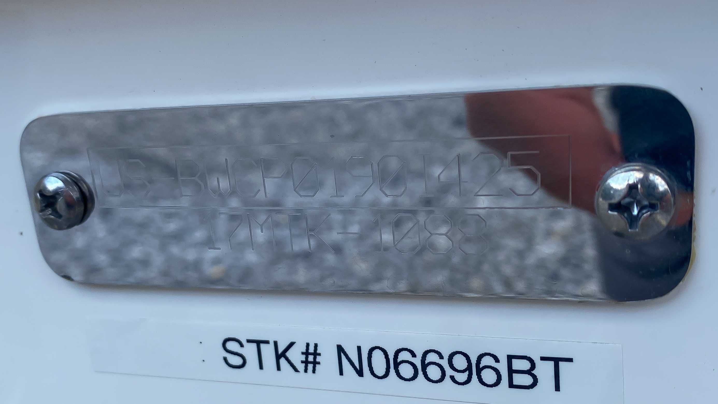 Boston Whaler 170 Montauk 2025 serial number plate.