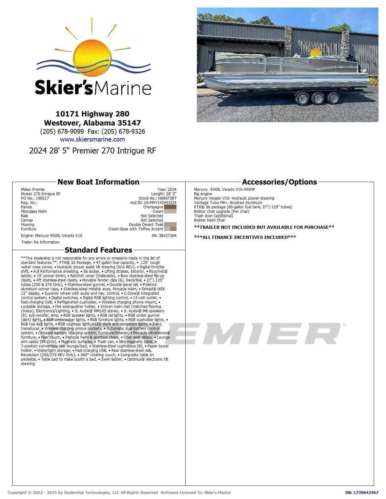 2024 Premier 270 Intrigue RF - 2