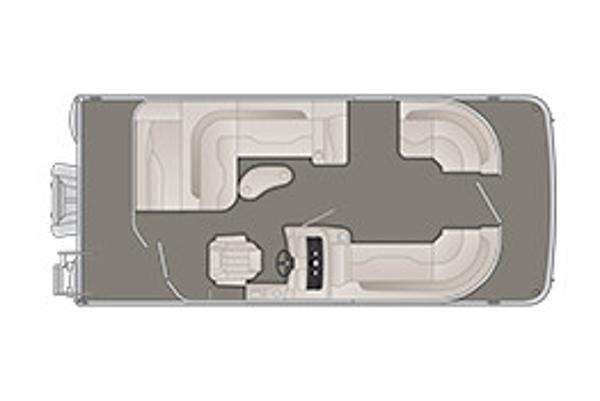 Manufacturer Provided Image: Top view of 2019 Bennington SX 20 SLXP pontoon boat layout.