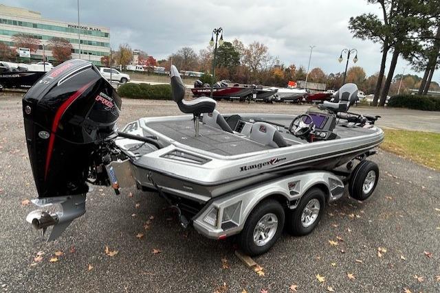 2024 Ranger Z519 Ranger Cup Equipped boat in parking lot, rear view.