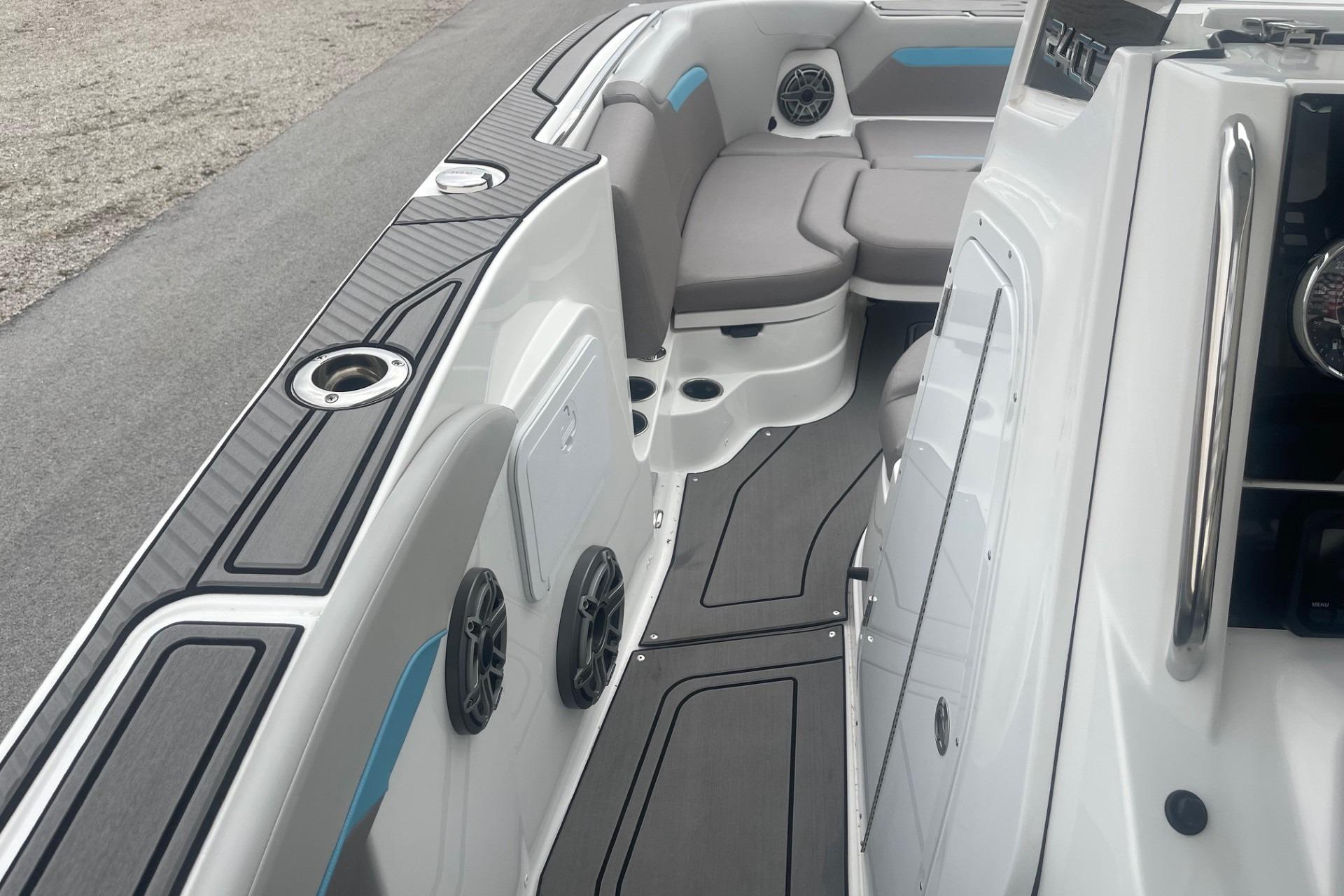 2025 Hurricane Center Console 24 OB boat interior with sleek seating and modern design.