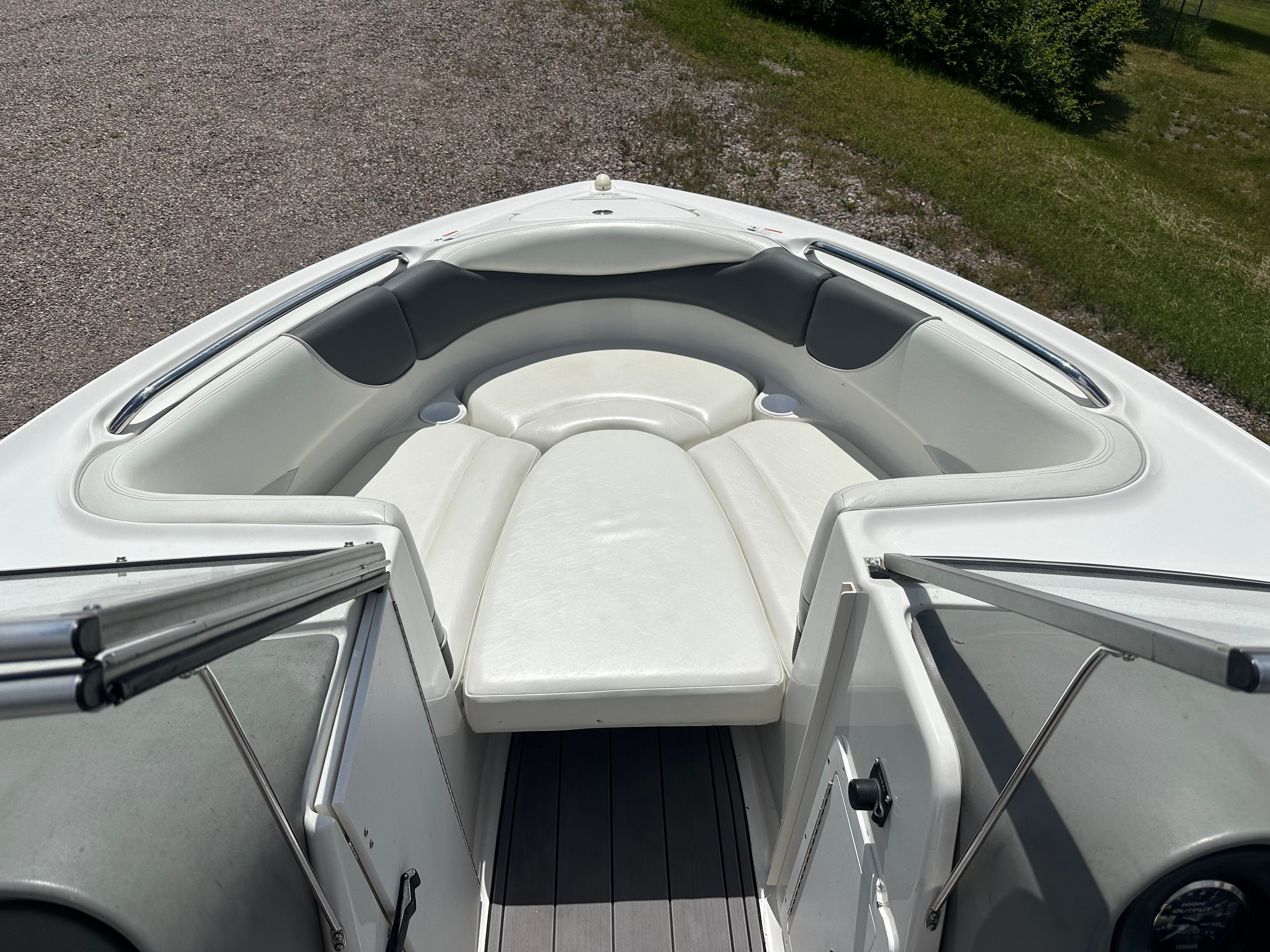2005 Yamaha AR230 HO boat with white interior.