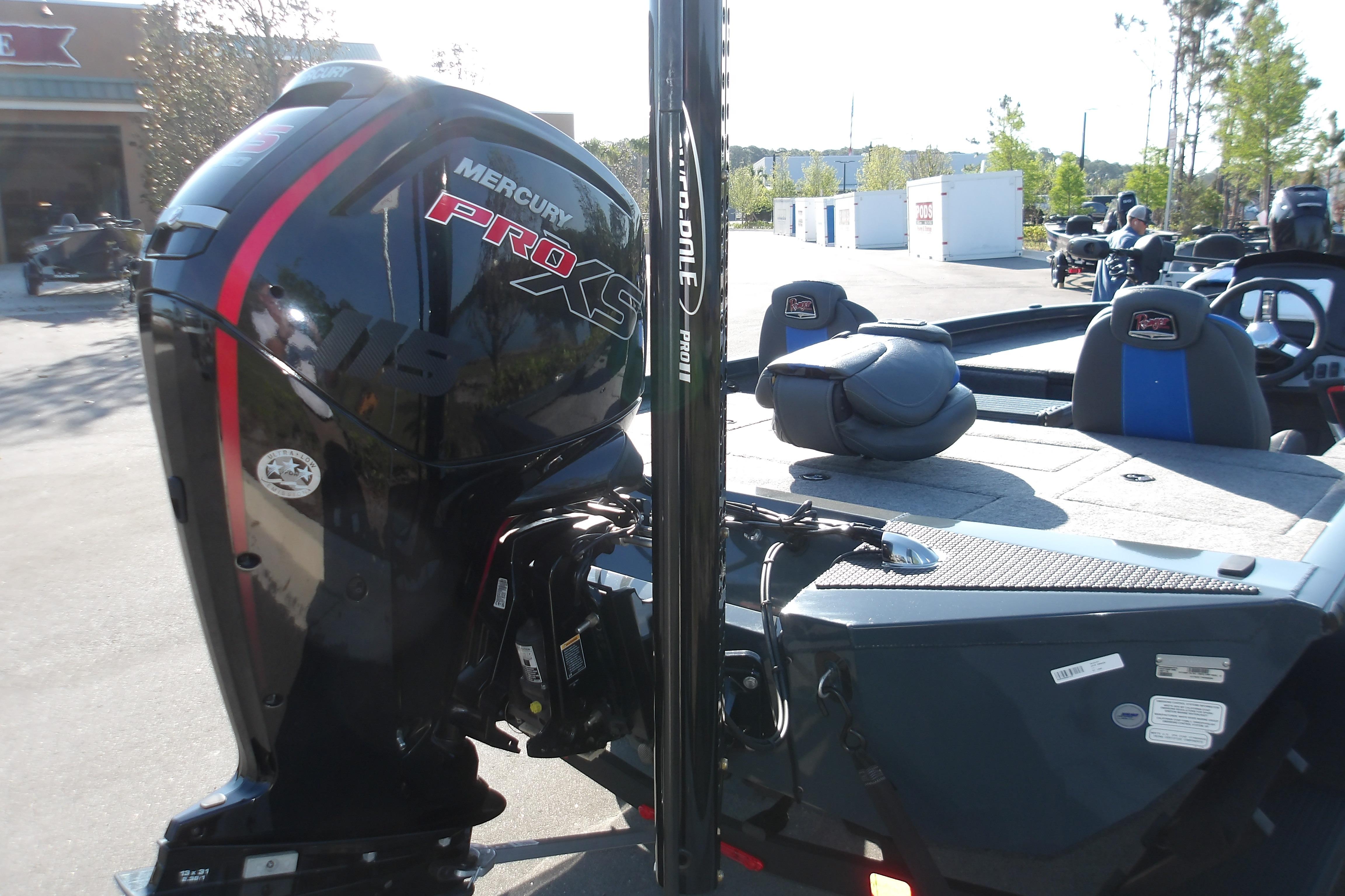 2024 Ranger RT188P boat with Mercury Pro XS engine in a sunny outdoor setting.