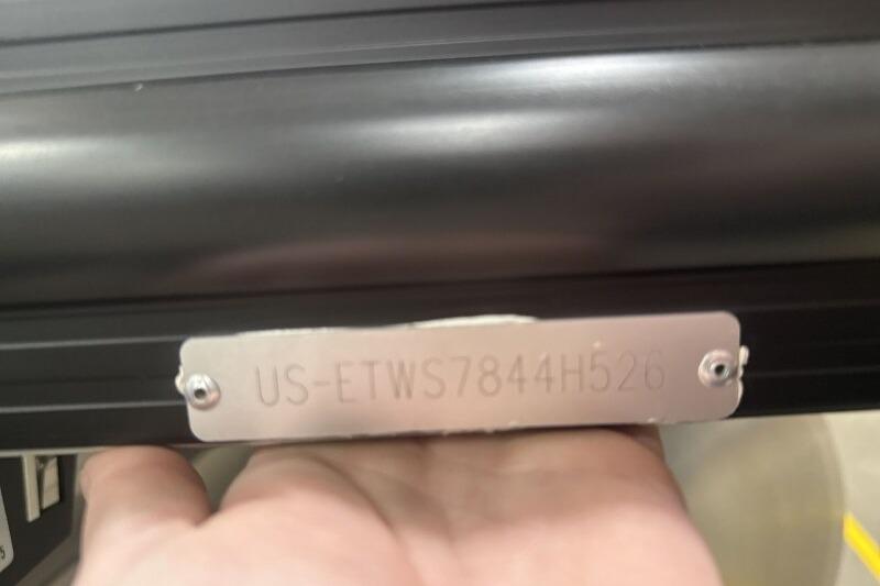 2026 Bennington 24 MFBSF boat hull identification number plate.