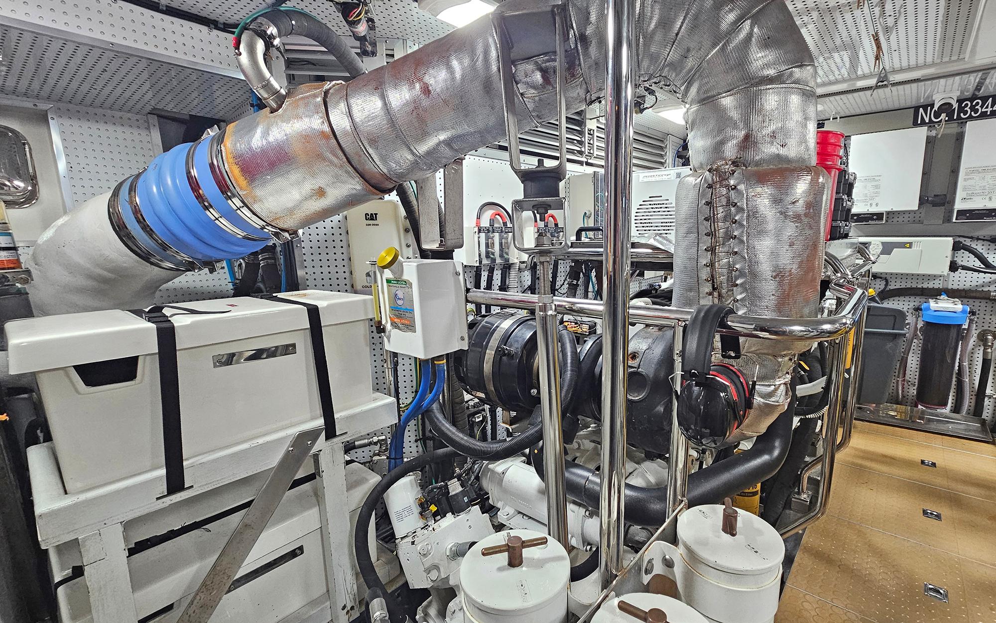 Engine room of 2012 Outer Reef Yachts 700 Motoryacht.