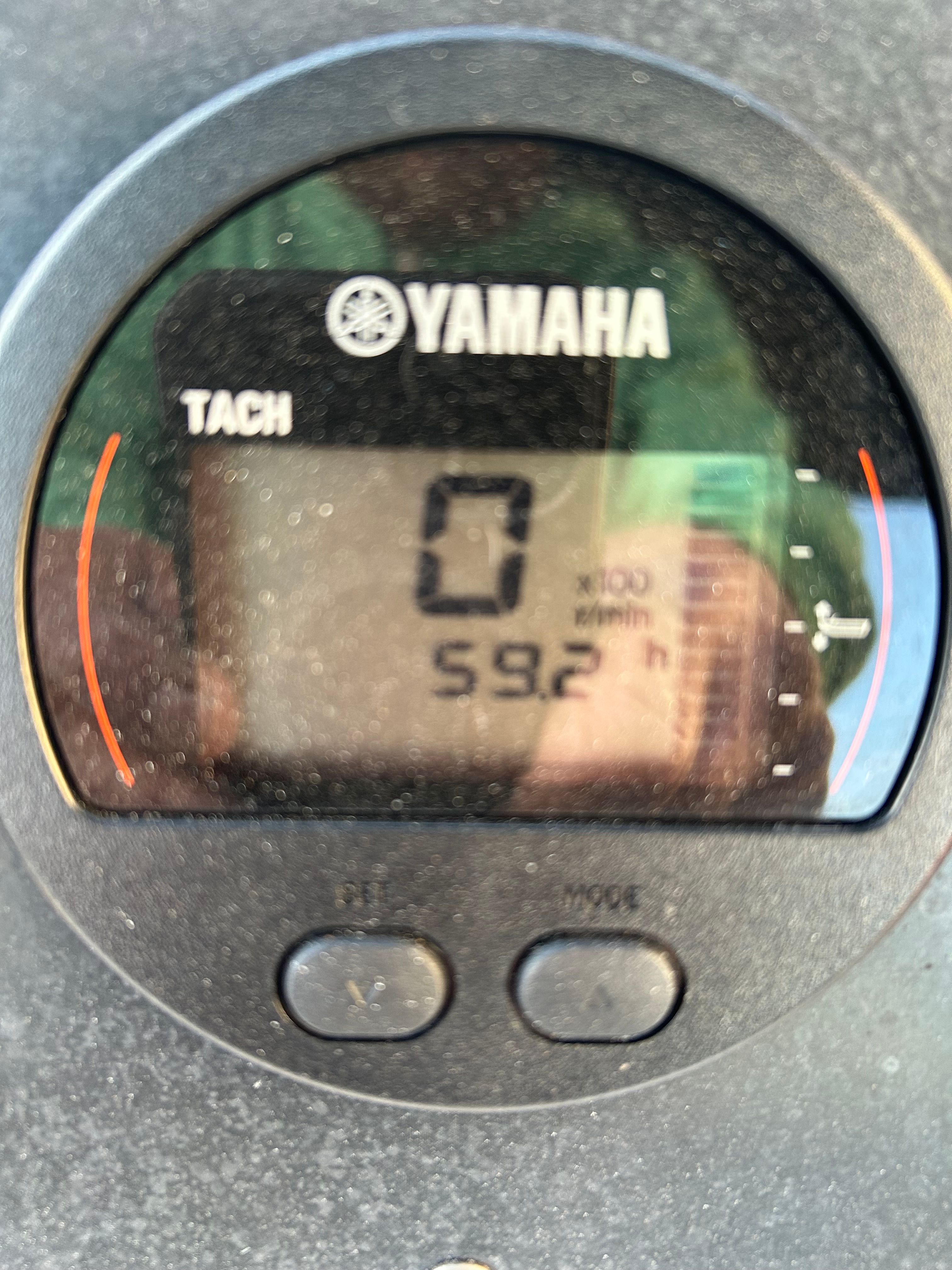 Yamaha tachometer on a 2006 Boston Whaler 150 Montauk boat.