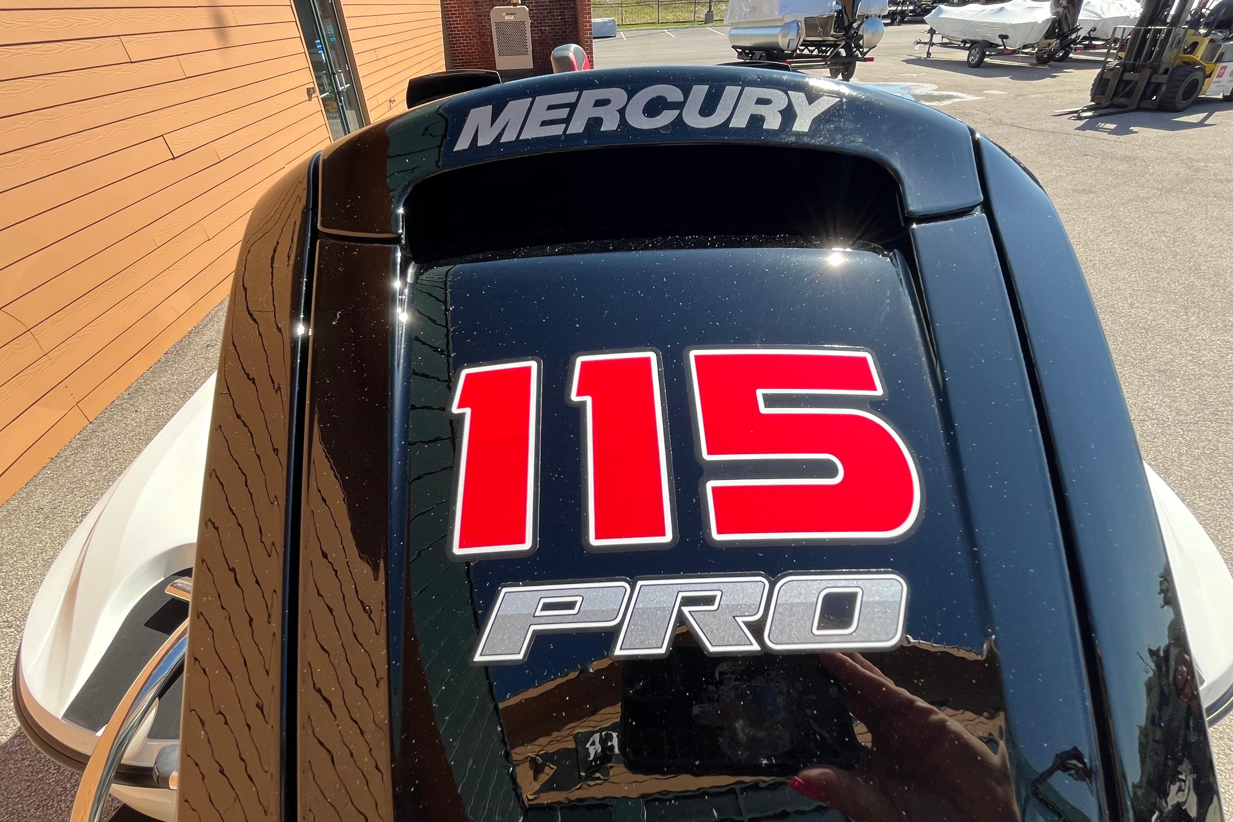 Mercury 115 Pro outboard motor on a 2026 Nitro Z17 boat.