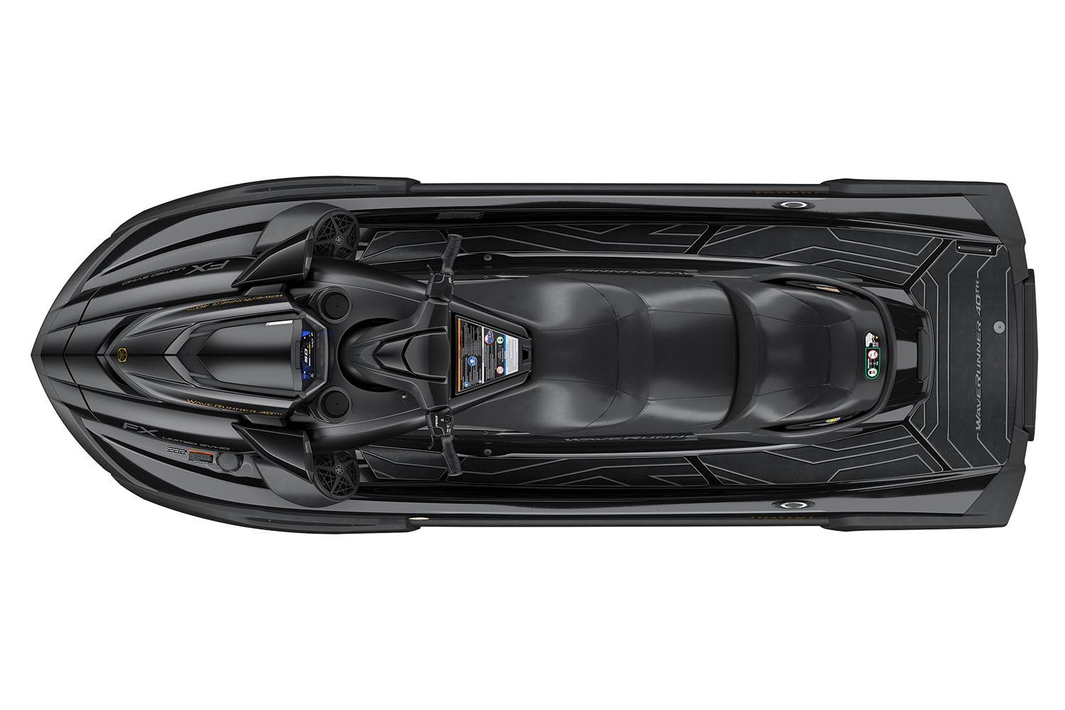 Manufacturer Provided Image: 2026 Yamaha WaveRunner FX Limited SVHO, top view, sleek black design, advanced features.