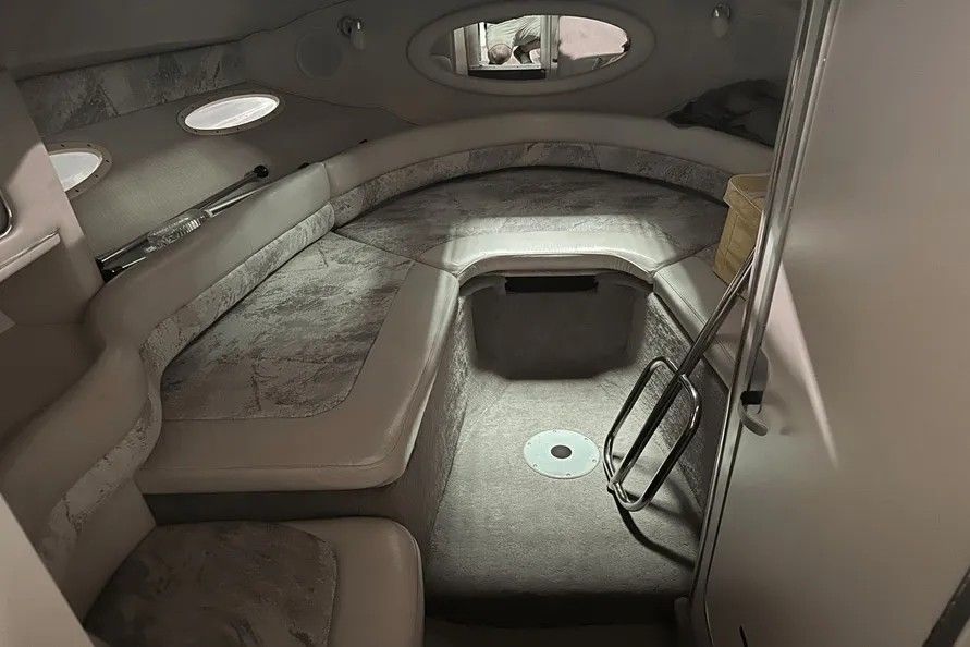 Interior of a 1996 Sea Ray Sun Sport yacht.