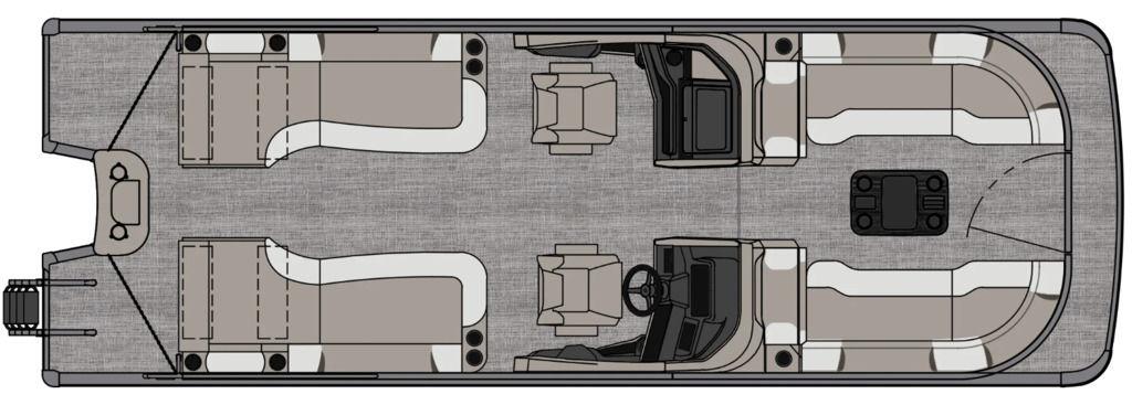 2025 Avalon Excalibur LTD 25' Quad Lounge Windshield - Triple Toon TWIN - IN STOCK - 30