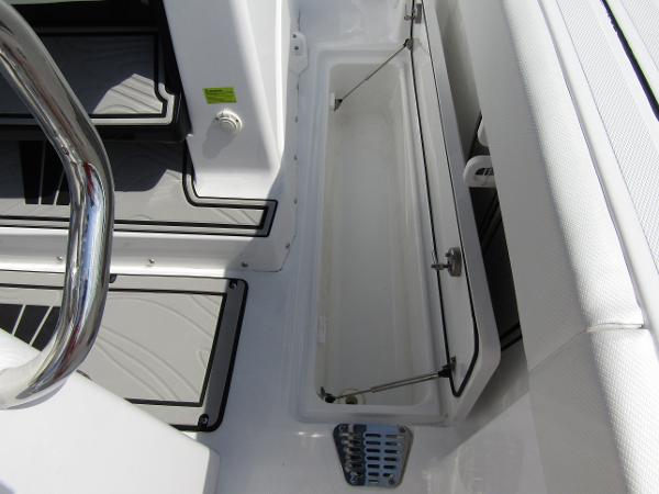 2024 Wellcraft 263 Fisherman boat interior storage compartment.