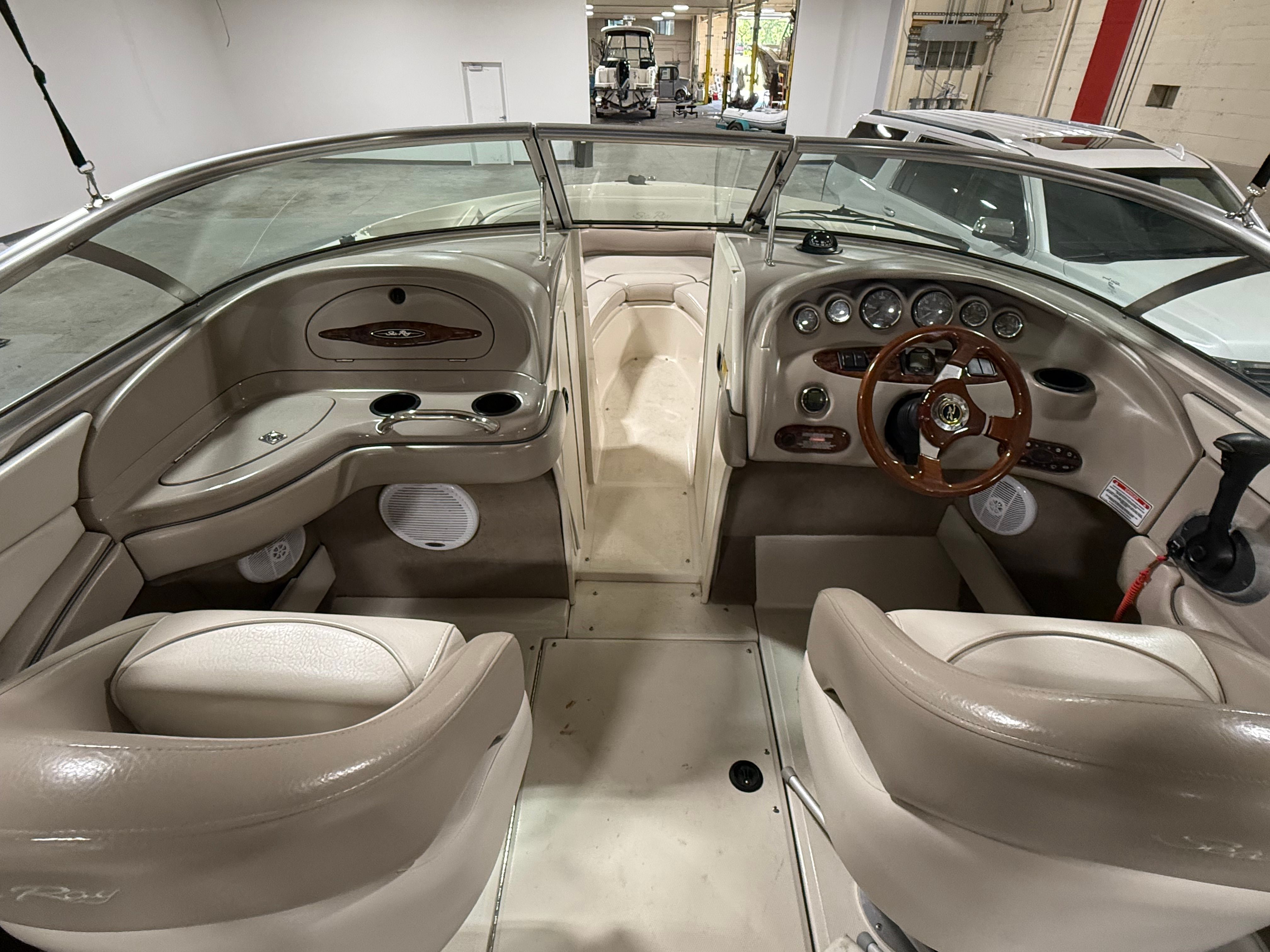 Interior of a 2003 Sea Ray 240 SIGNATURE boat.