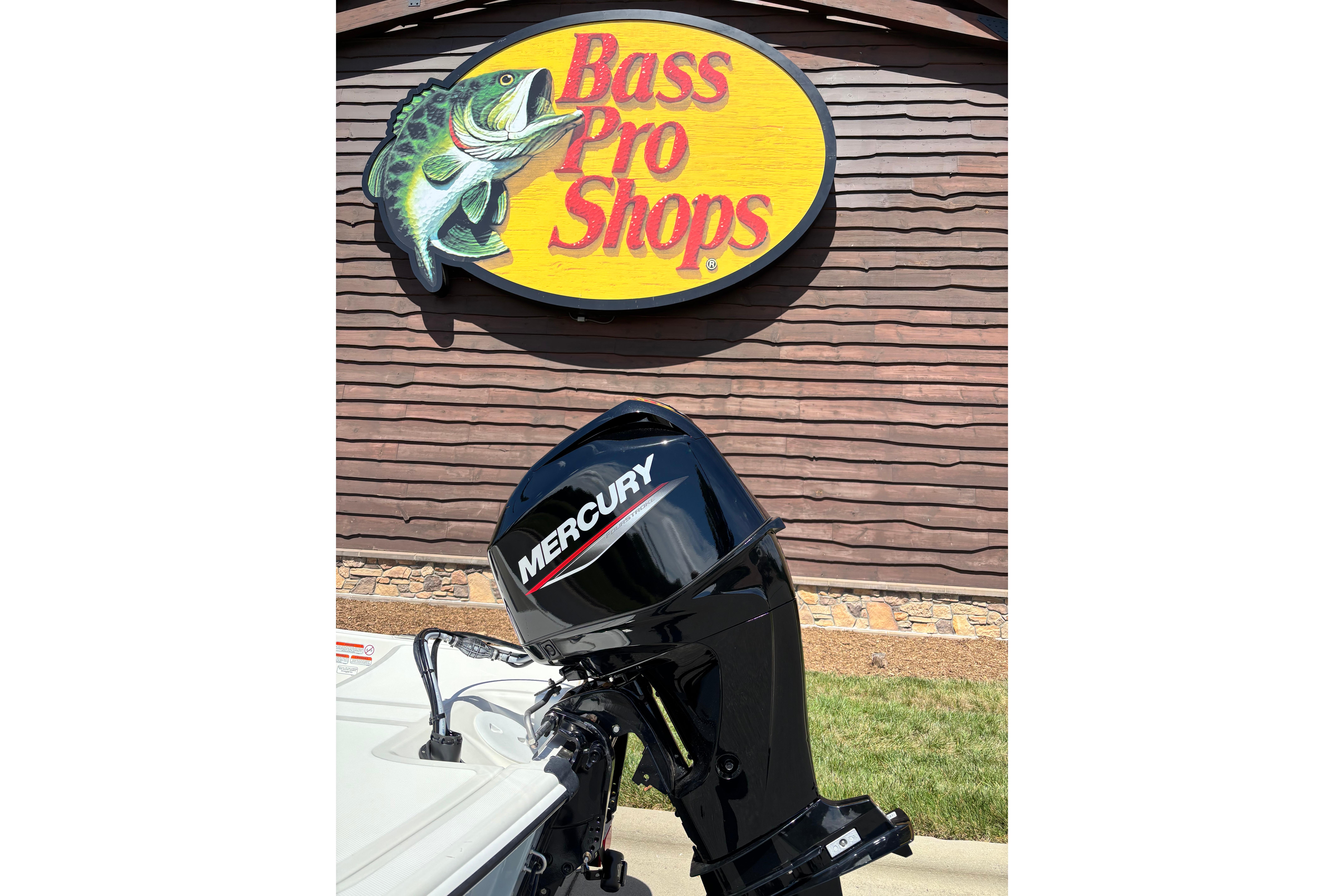 2026 Mako Pro Skiff 15 CC with Mercury engine at Bass Pro Shops.