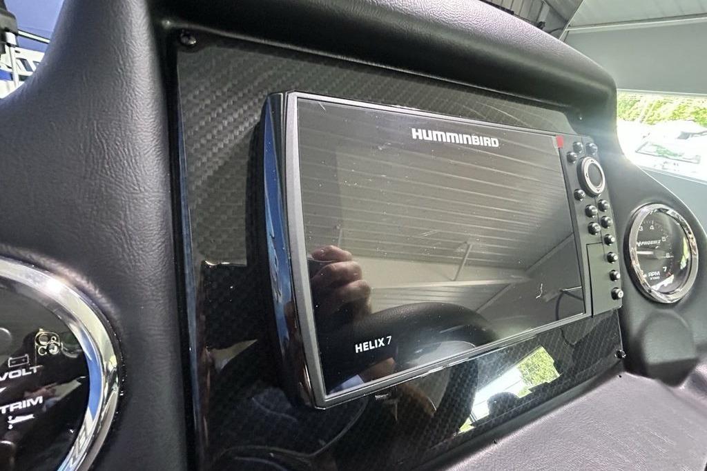 Dashboard of 2026 Phoenix 818 Pro with Humminbird Helix 7 display.