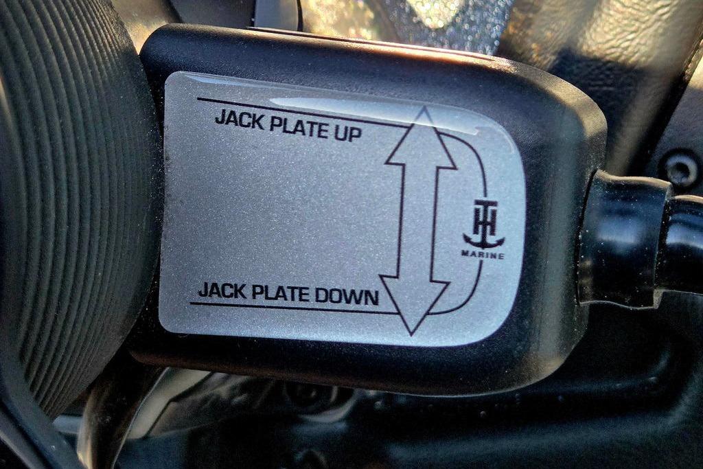 Control switch for jack plate adjustment on 2026 Skeeter ZXE20 boat.