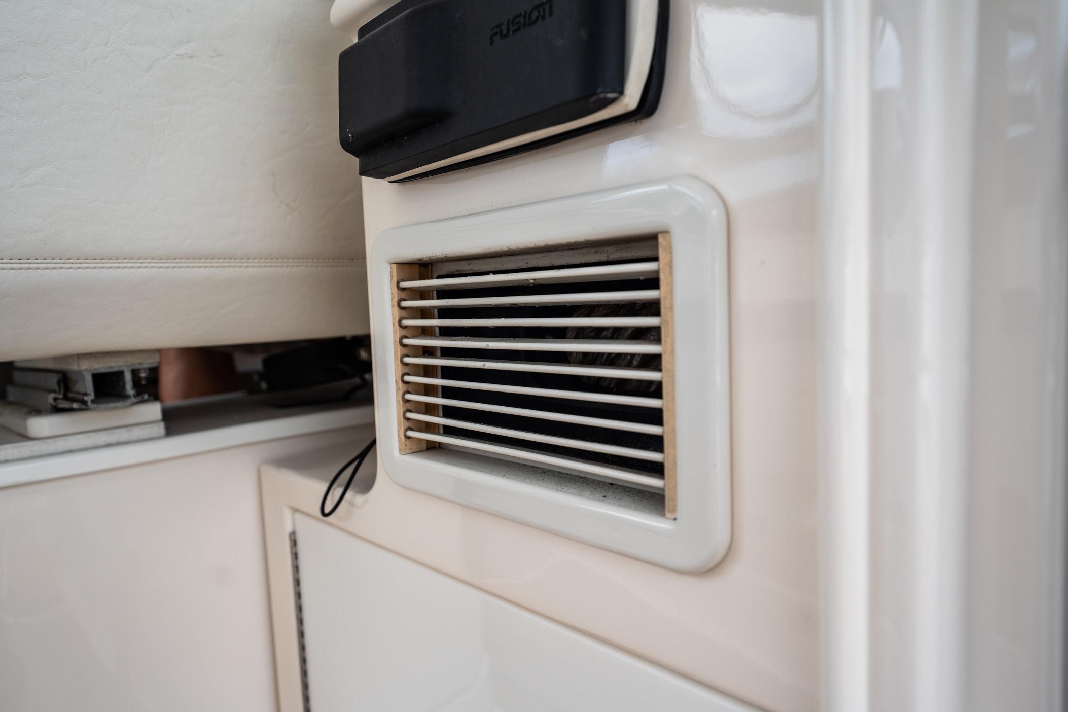 Air vent detail on 2008 Regal Commodore 4460 yacht interior.