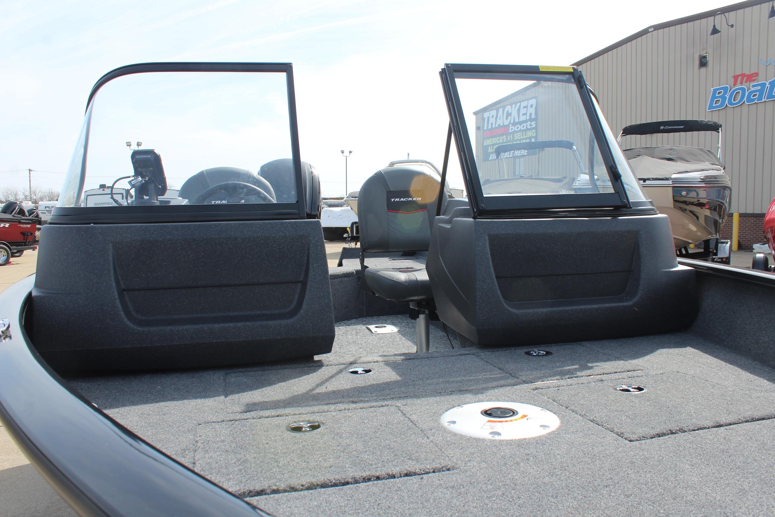 2026 Tracker Pro Guide V-16 WT boat with dual consoles and spacious deck.