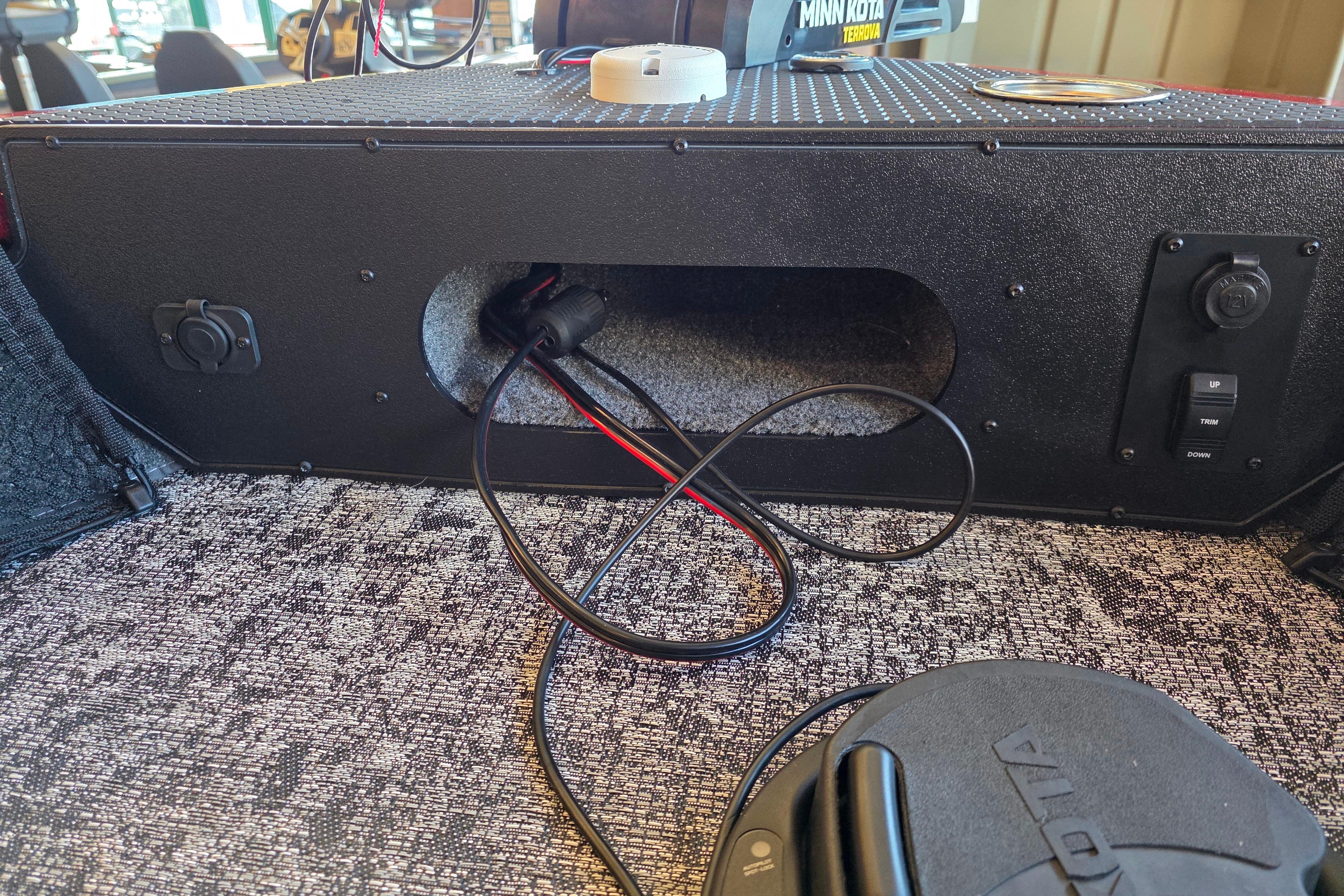 2026 Ranger VS1782SC Reata boat interior with wiring and control panel.