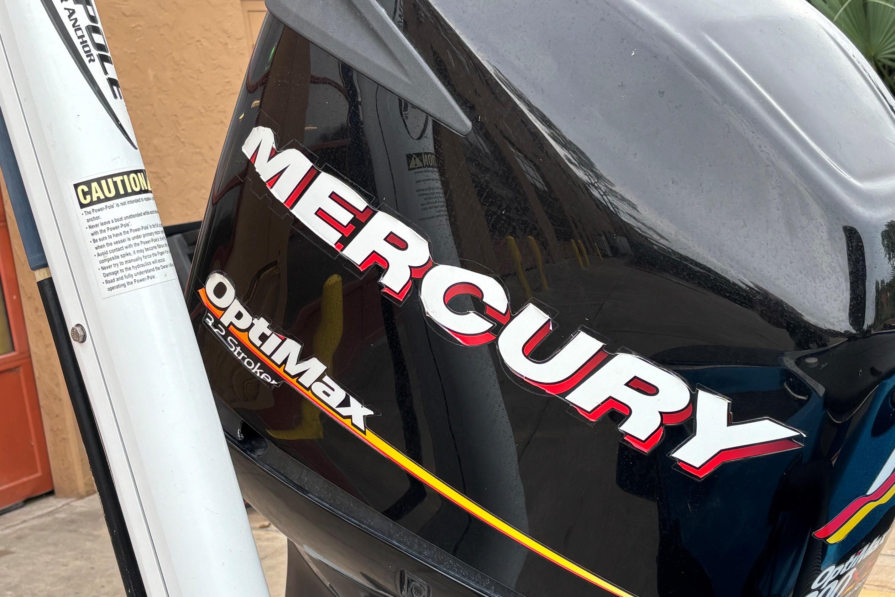 Mercury OptiMax 2-Stroke engine on 2009 Triton 22 TrX boat.